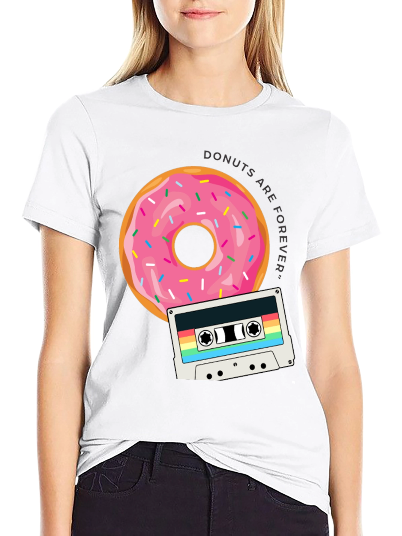 Donuts are Forever T-Shirt Retro Cassette Design