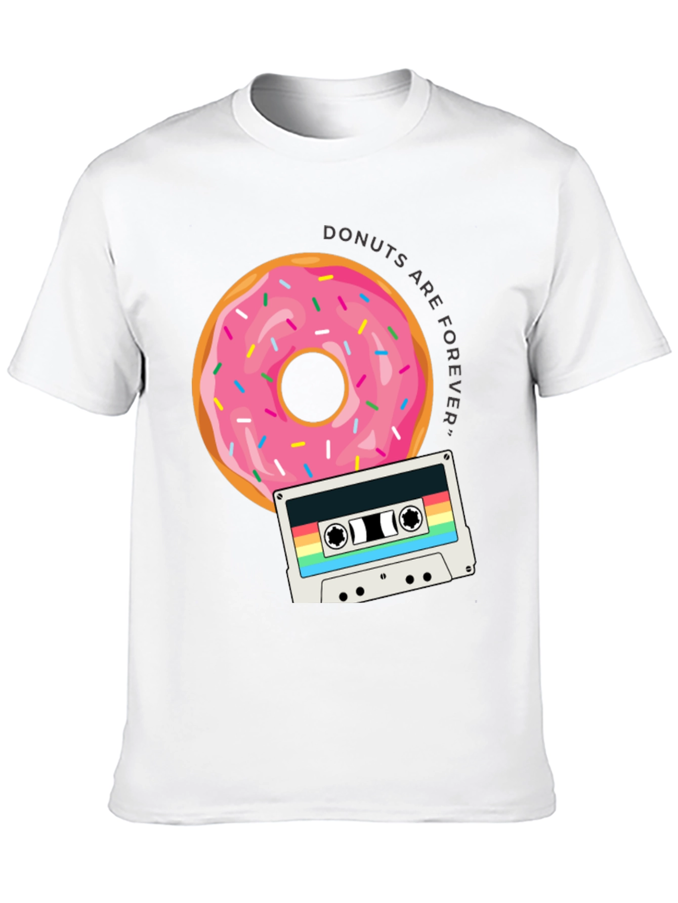 Donuts are Forever T-Shirt Retro Cassette Design