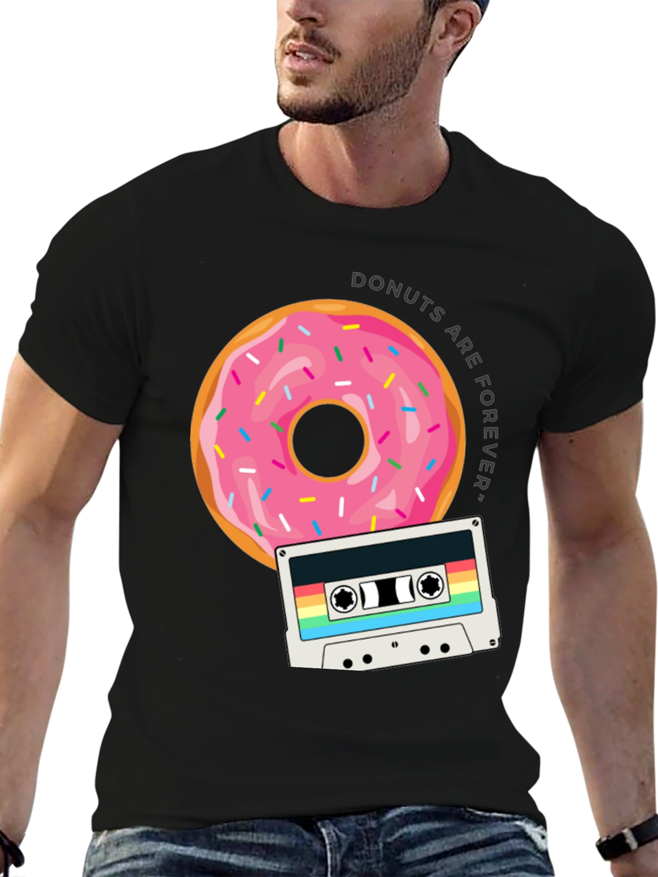Donuts are Forever T-Shirt Retro Cassette Design