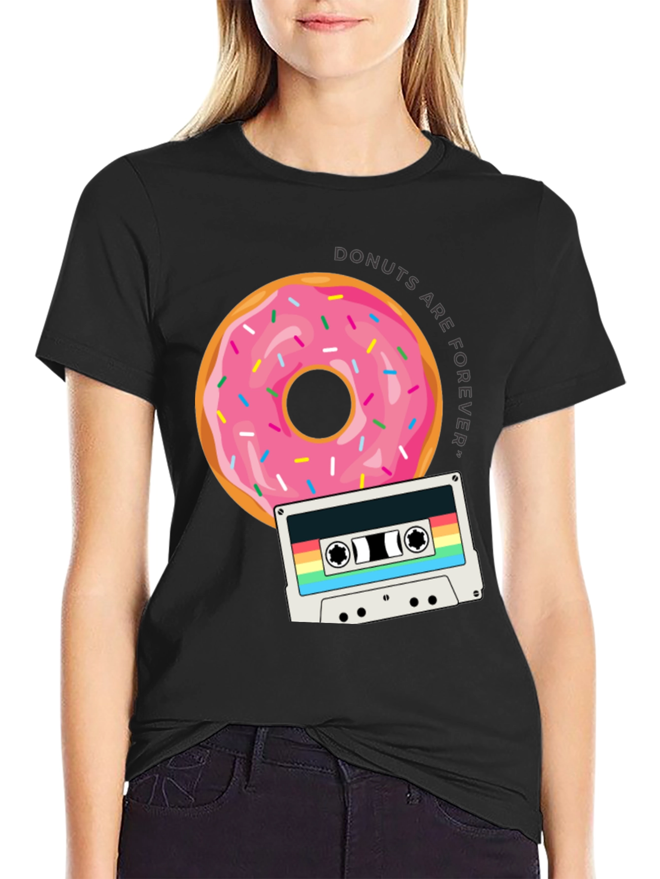 Donuts are Forever T-Shirt Retro Cassette Design