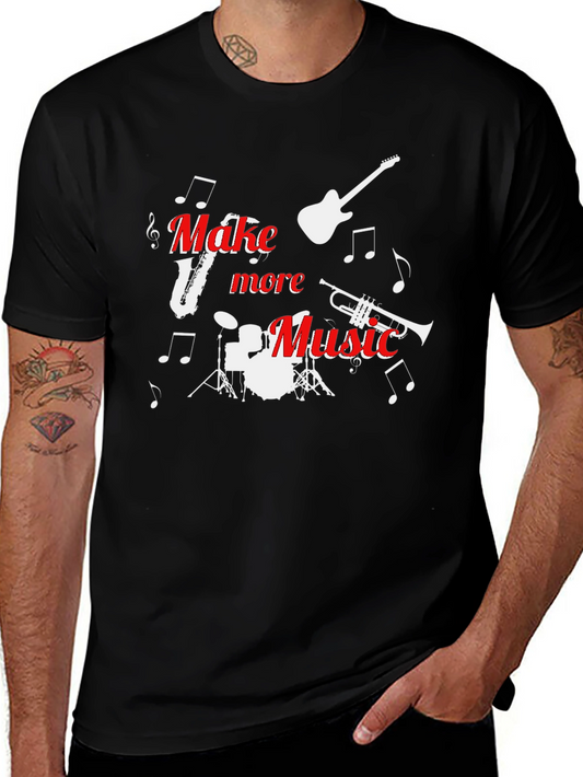 Make More Music Black T-Shirt