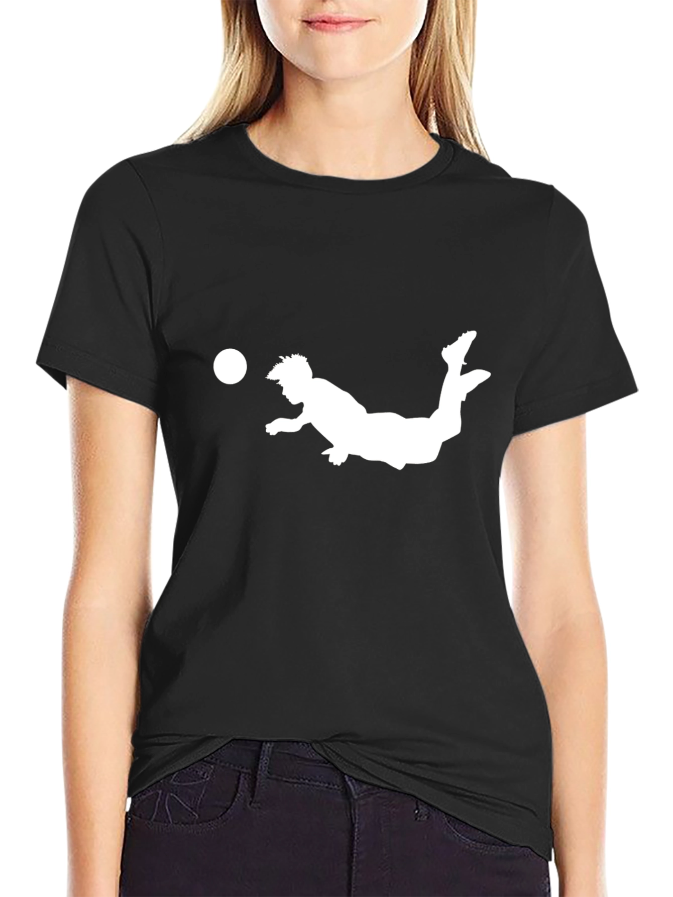 Soccer Kick Black Graphic Tee