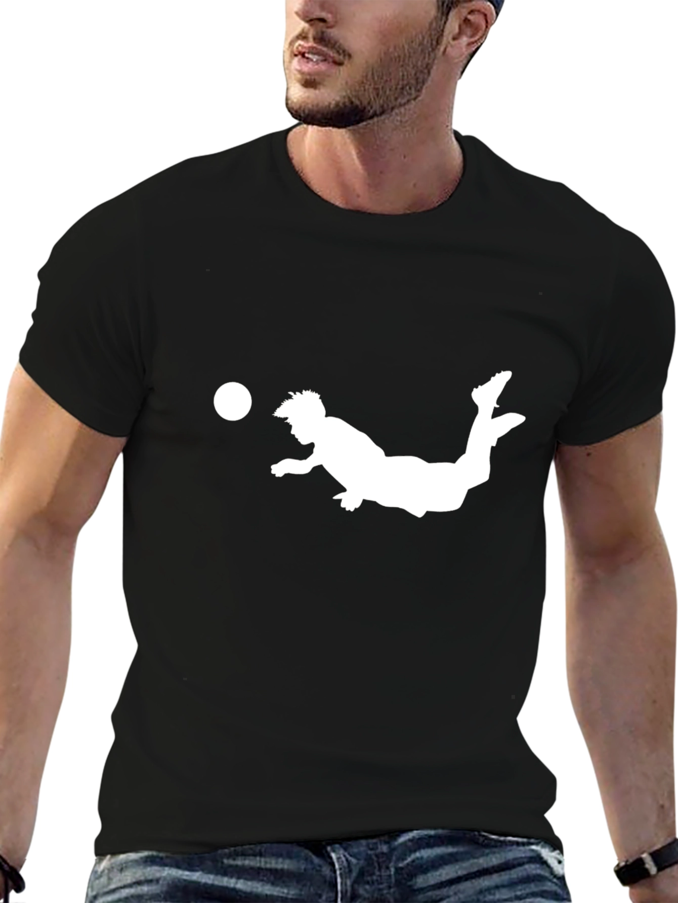 Soccer Kick Black Graphic Tee