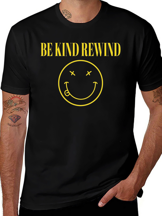 Be Kind Rewind Smiley Face Graphic Tee