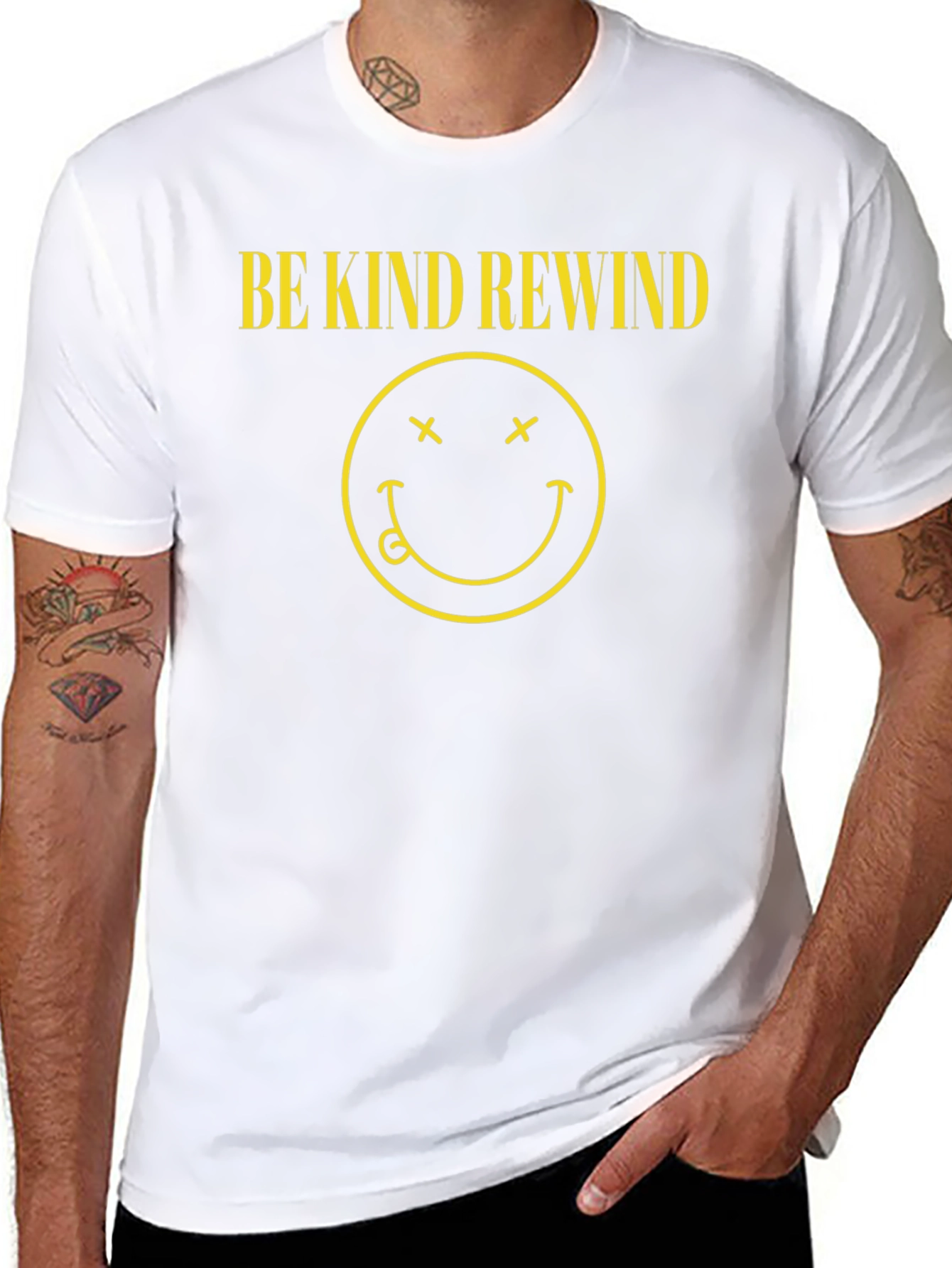 Be Kind Rewind Smiley Face Graphic Tee