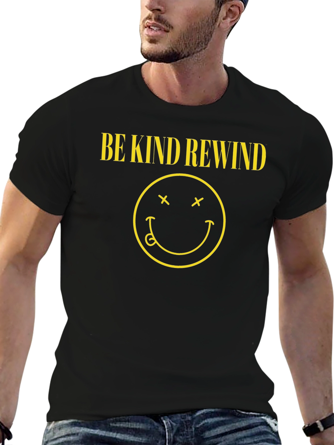 Be Kind Rewind Smiley Face Graphic Tee