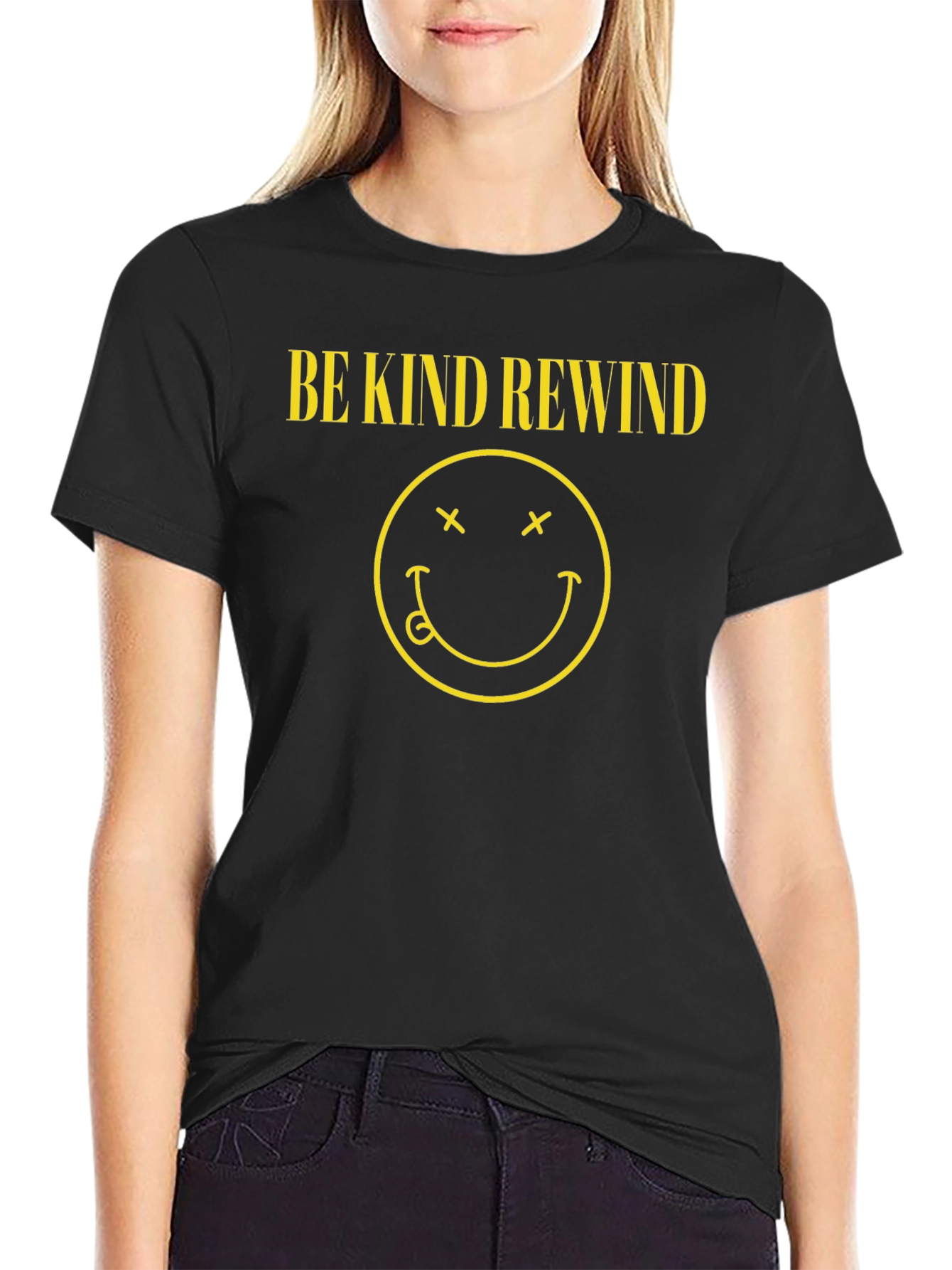 Be Kind Rewind Smiley Face Graphic Tee