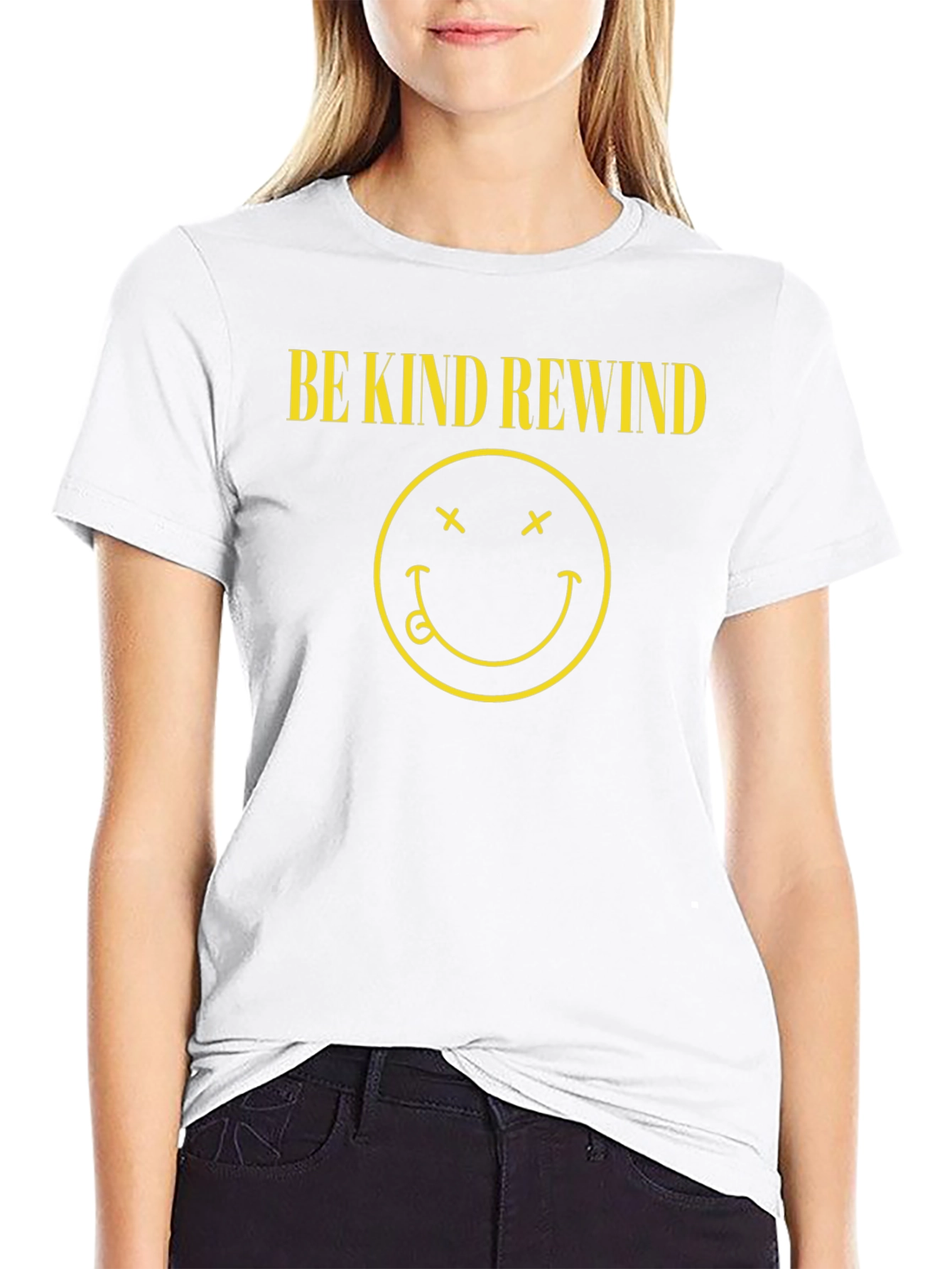 Be Kind Rewind Smiley Face Graphic Tee