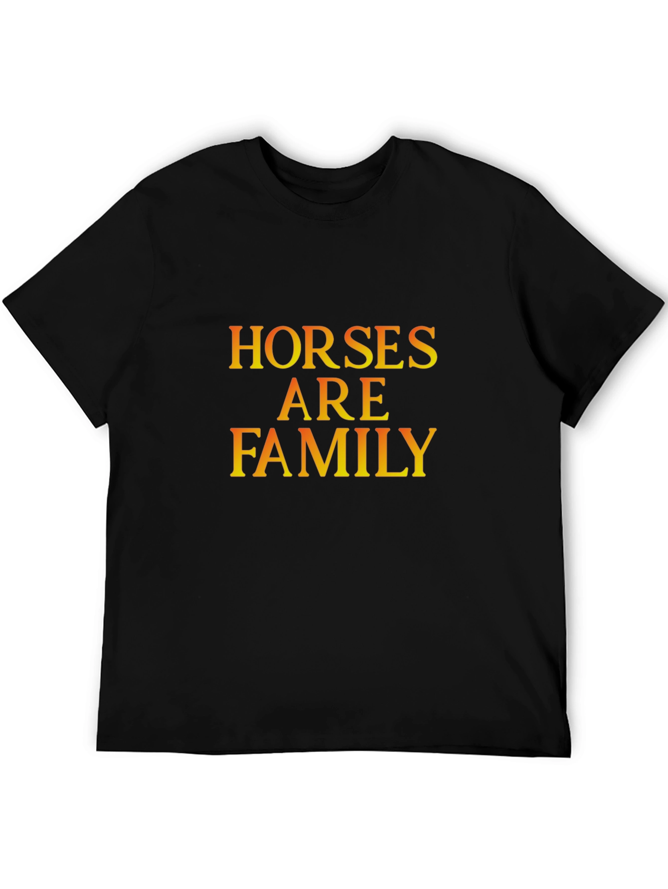 Horses Are Family Black Graphic Tee