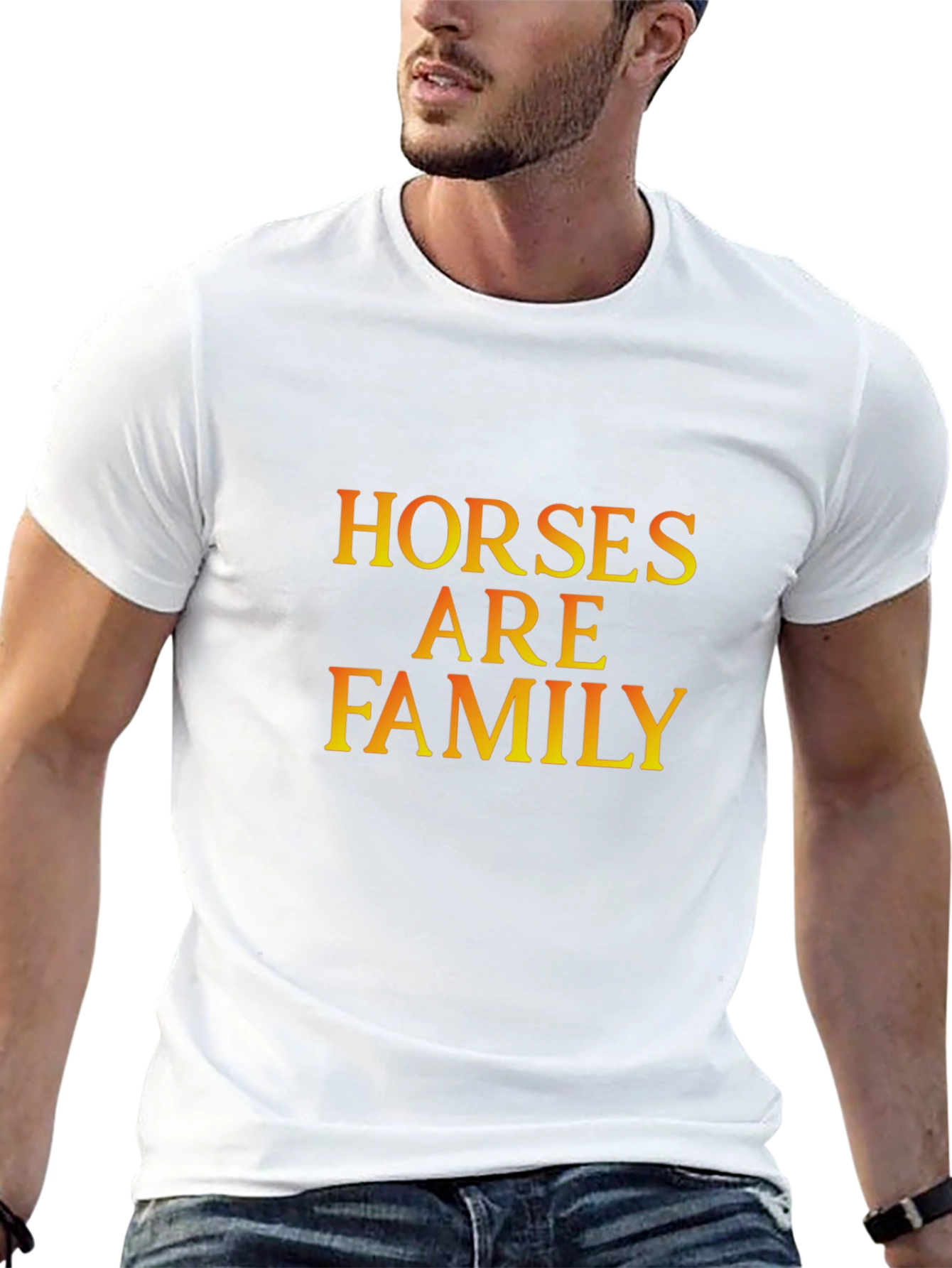 Horses Are Family Black Graphic Tee