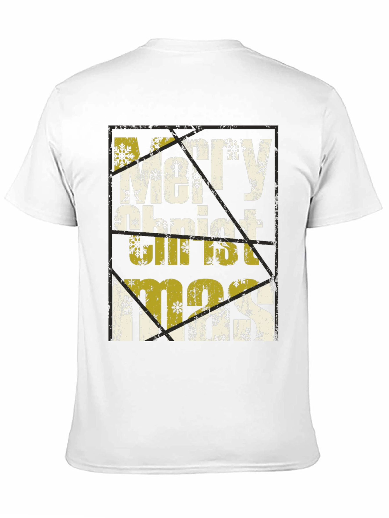 Merry Christmas Graphic Print Black T-Shirt