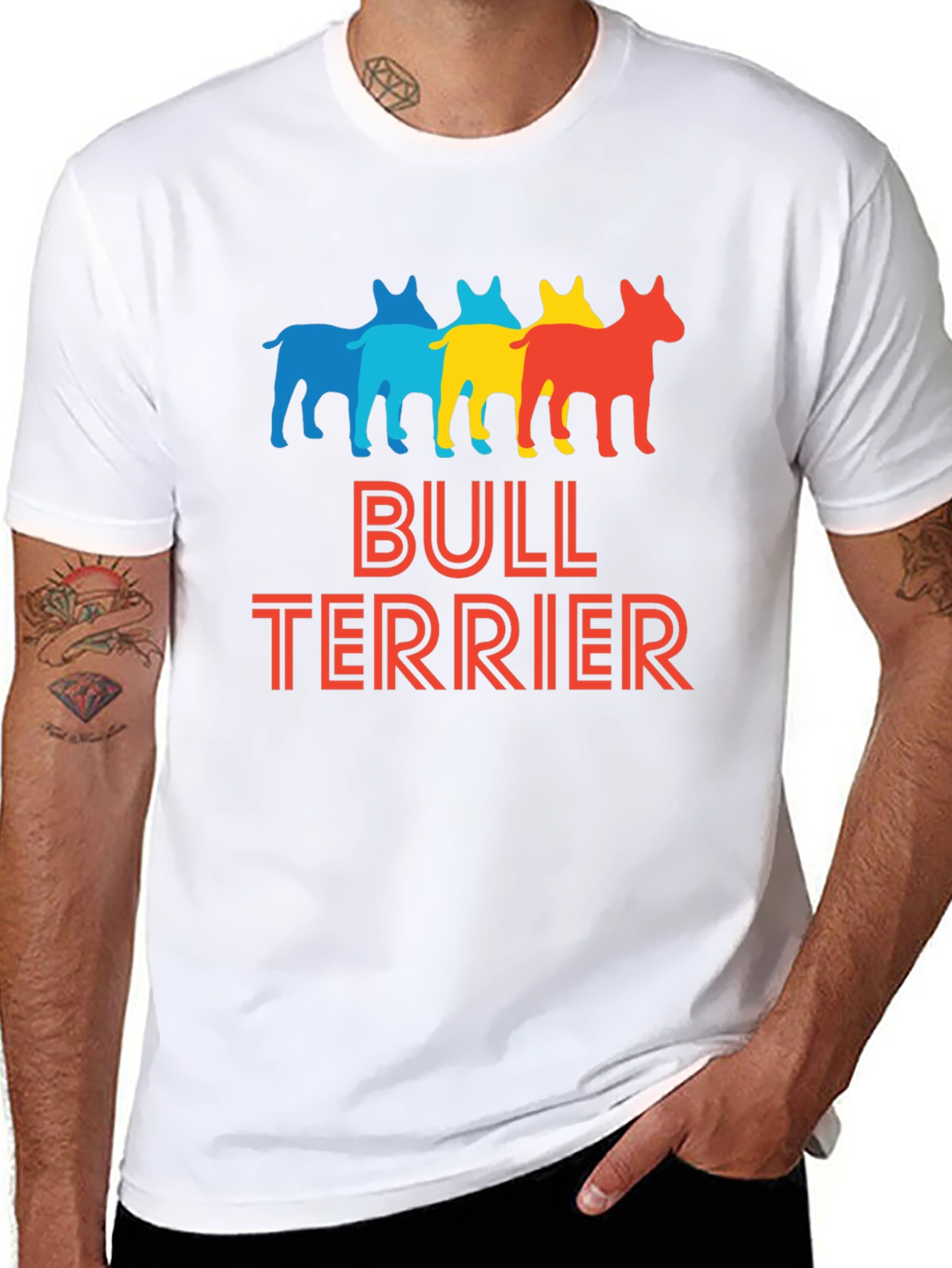 Bull Terrier Graphic T-Shirt - Unique Dog Lover Tee