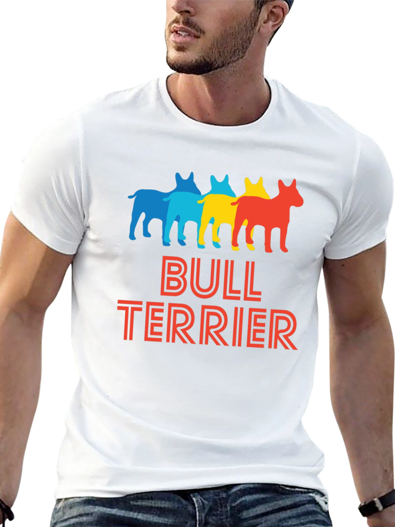 Bull Terrier Graphic T-Shirt - Unique Dog Lover Tee