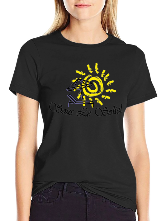 Sous Le Soleil Graphic T-Shirt - Relaxed Fit Cotton Tee