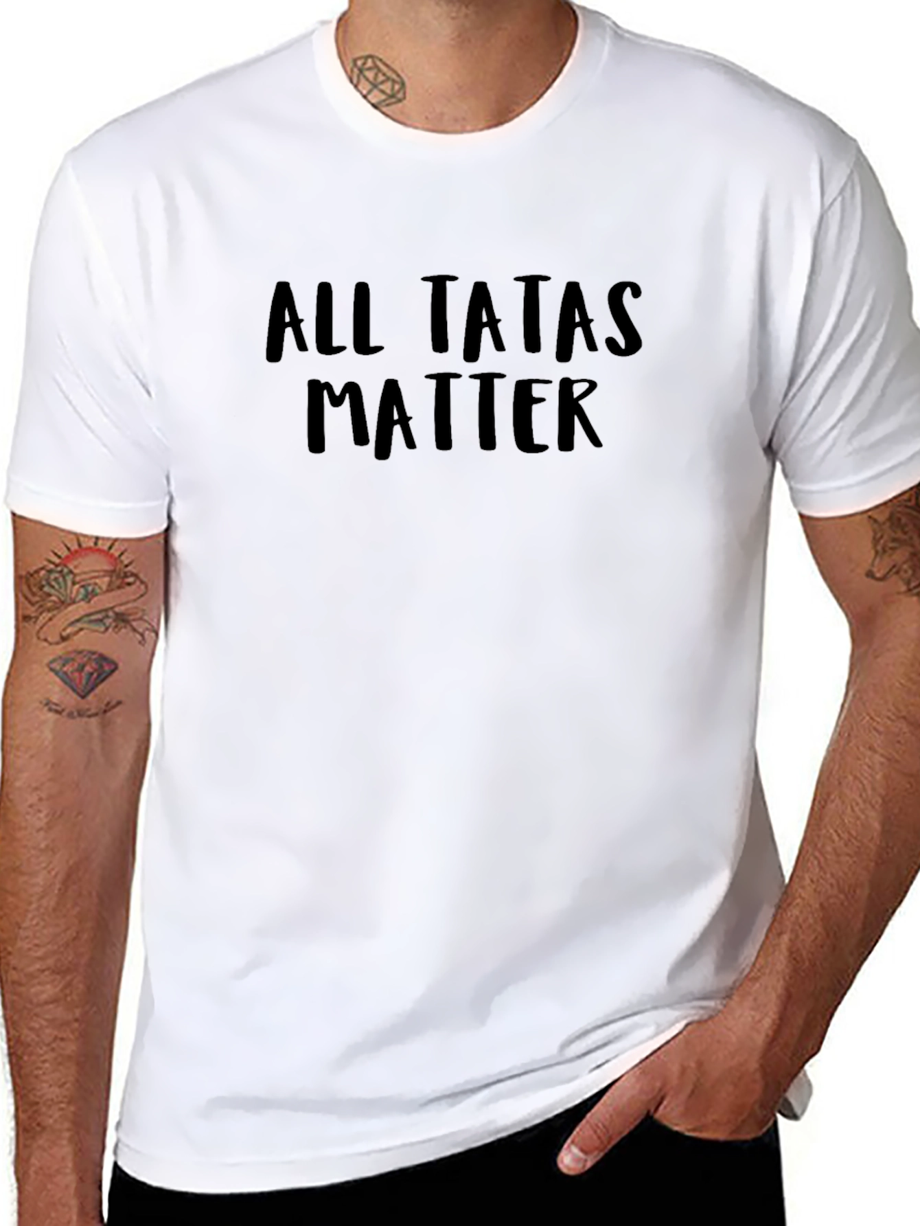All Tatas Matter Novelty Black T-Shirt
