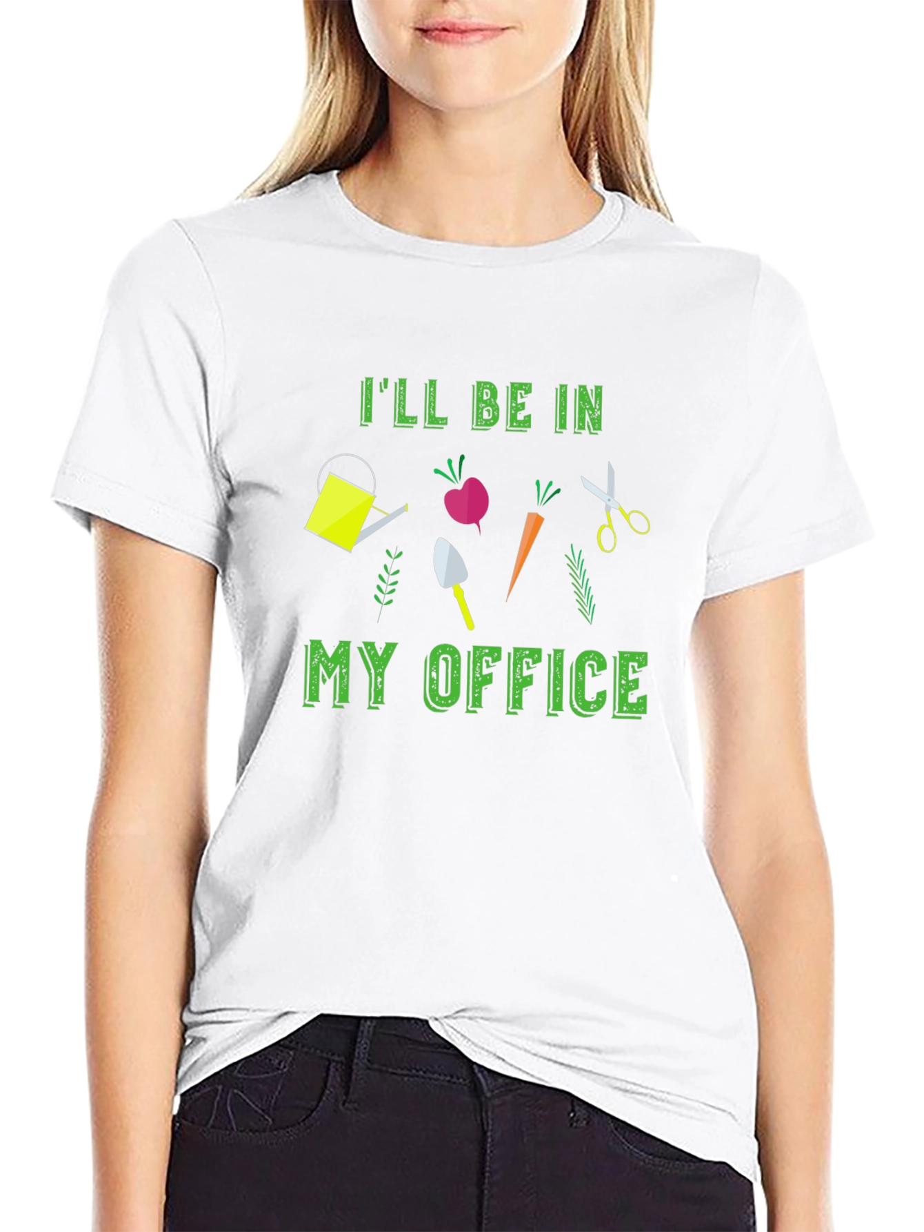 Gardening Office Black T-Shirt