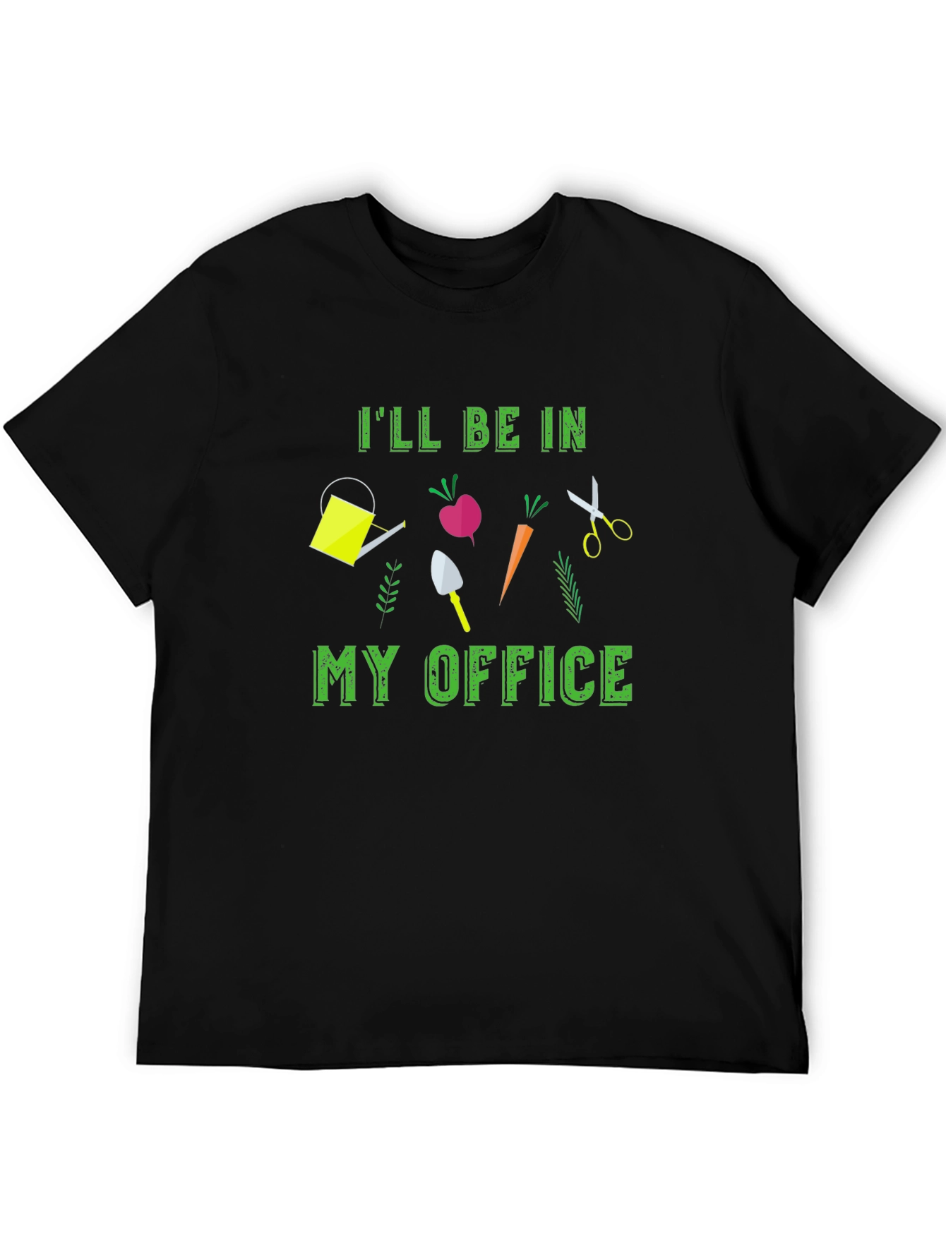 Gardening Office Black T-Shirt