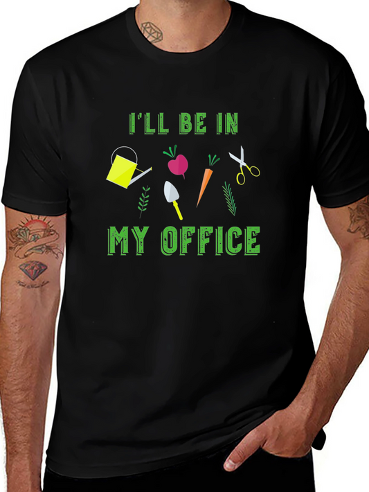 Gardening Office Black T-Shirt