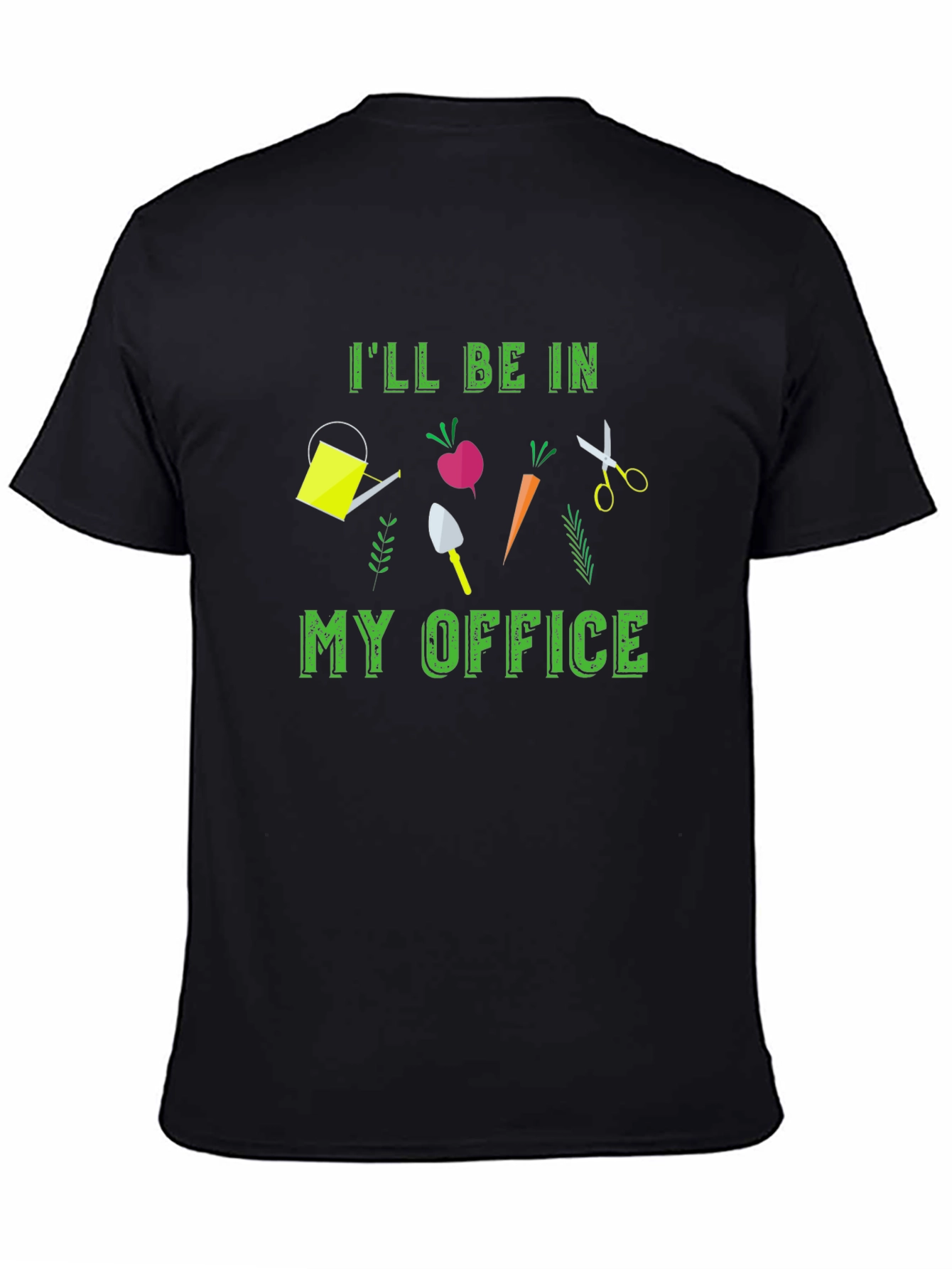 Gardening Office Black T-Shirt