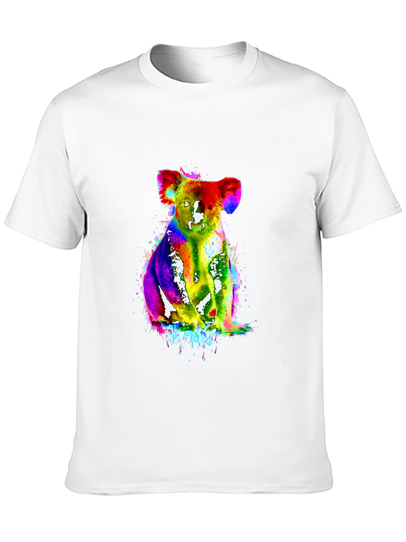 Vibrant Koala Tee - Mens Black Graphic T-Shirt