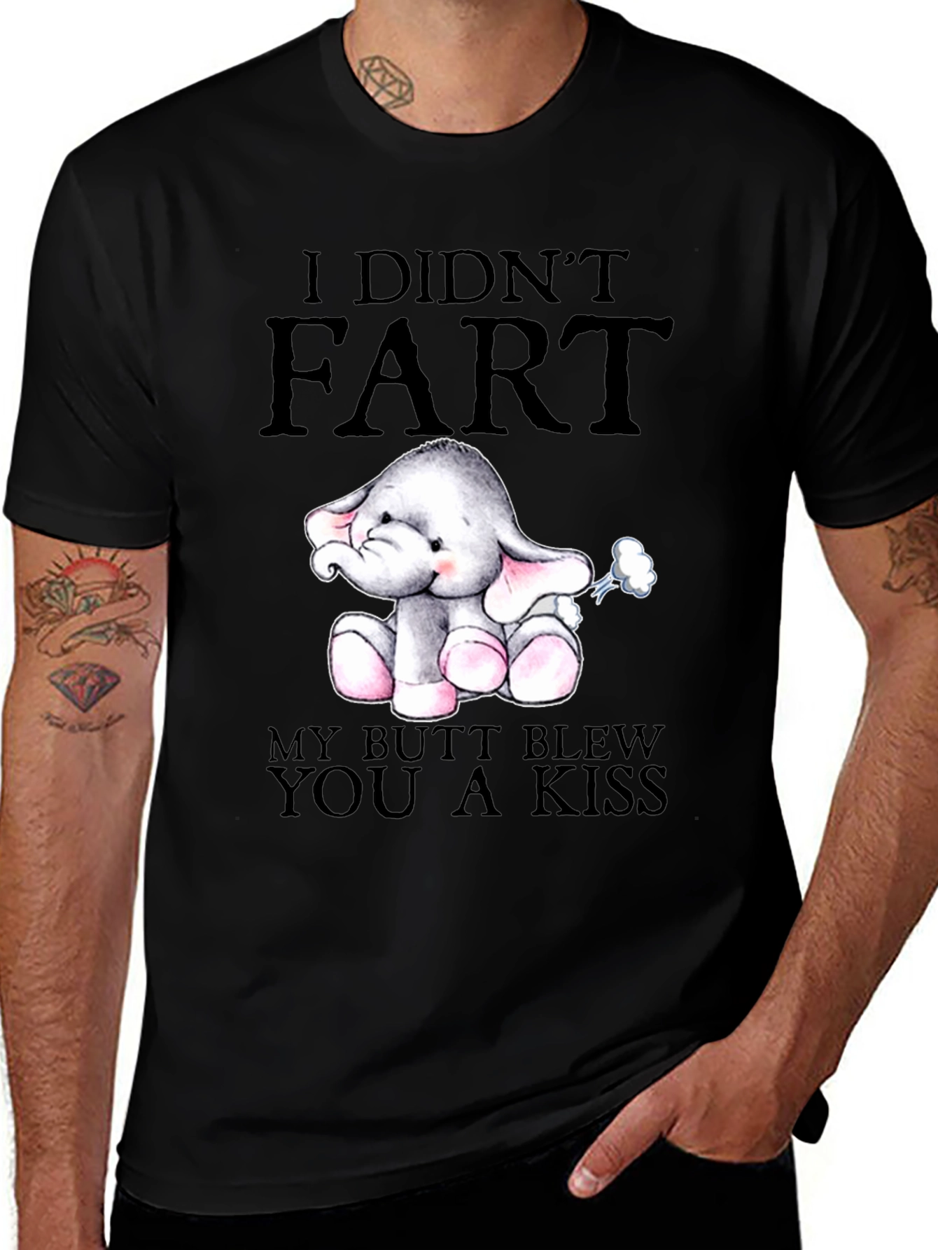 Funny Elephant Fart Kiss T-Shirt