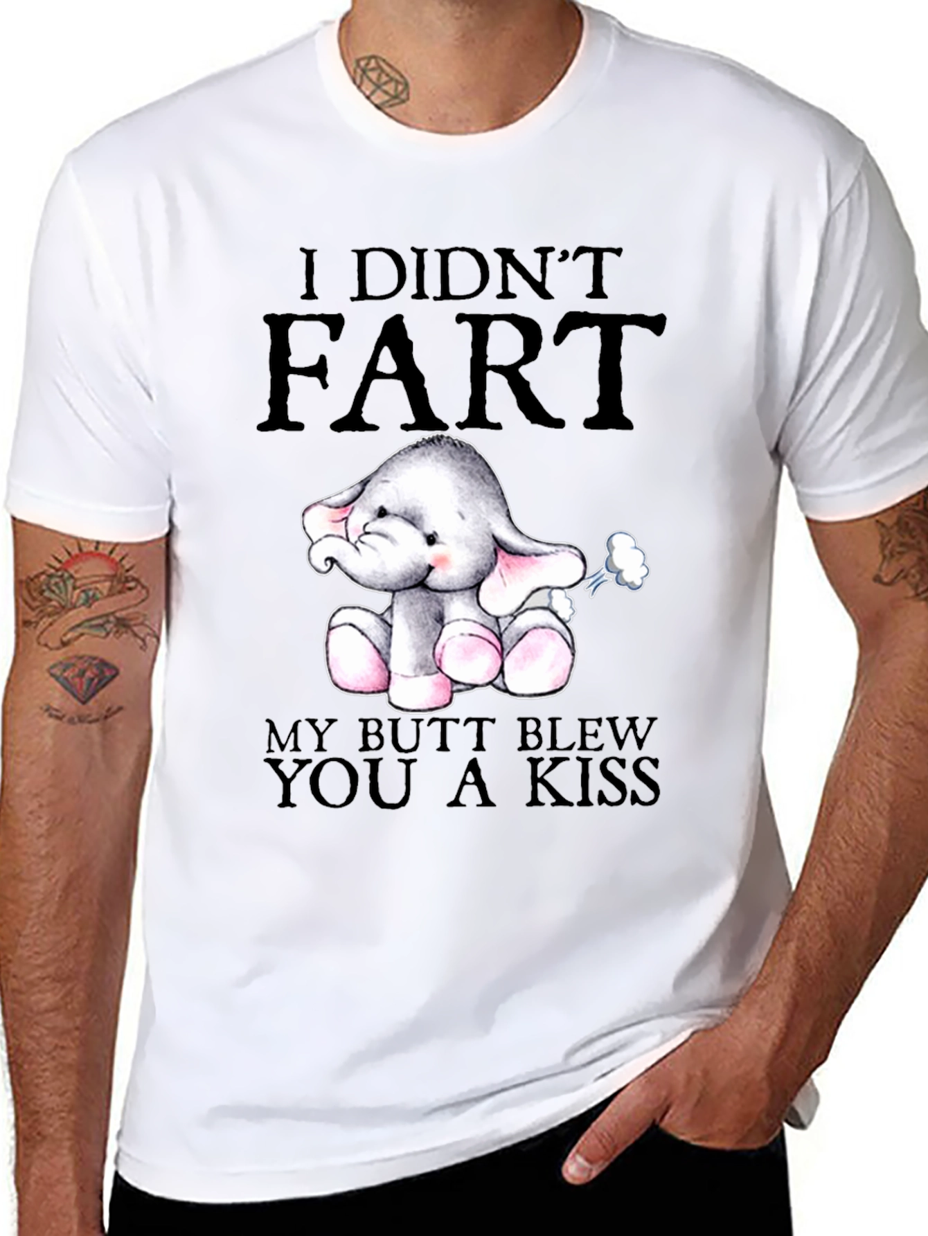 Funny Elephant Fart Kiss T-Shirt