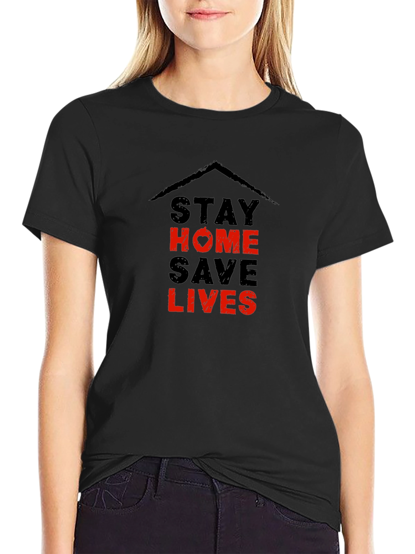 Stay Home Save Lives Graphic T-Shirt