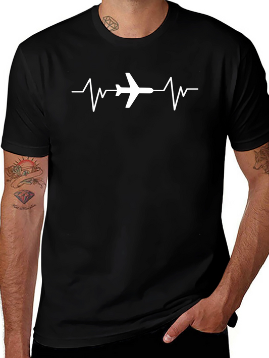 Pilot Heartbeat T-Shirt - Aviation Lover Tee