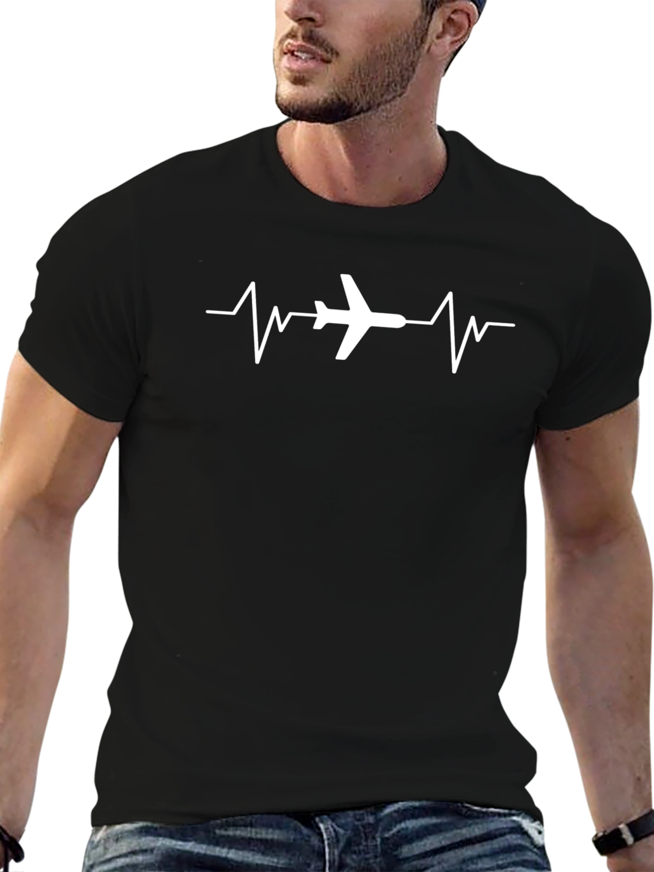 Pilot Heartbeat T-Shirt - Aviation Lover Tee