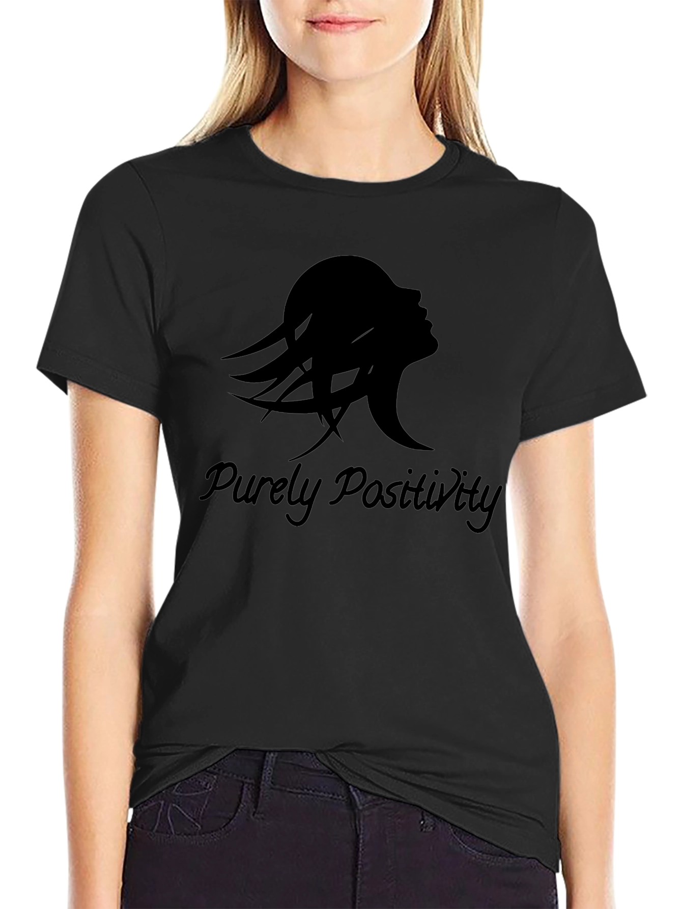 Purely Positivity Womens Silhouette T-Shirt