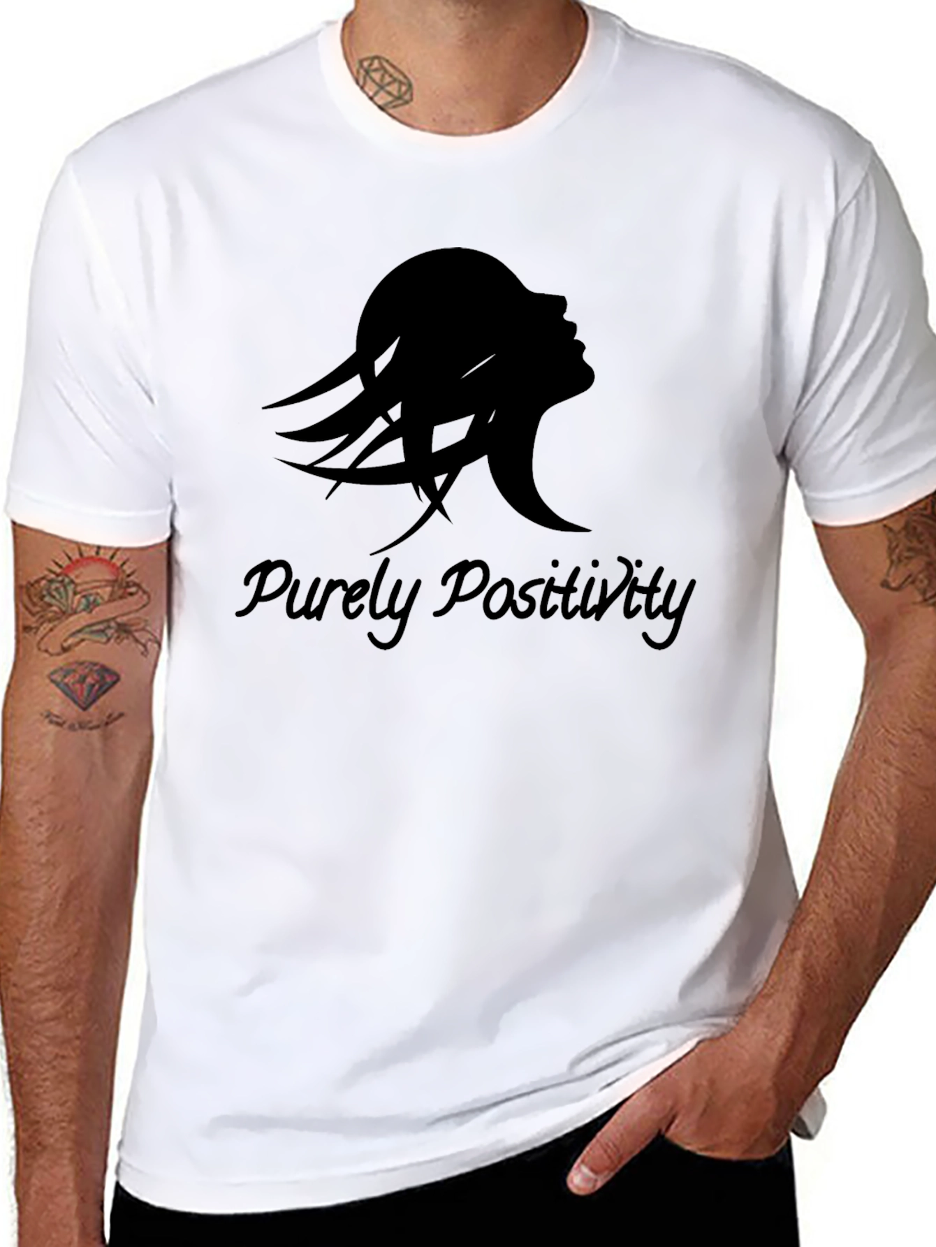 Purely Positivity Womens Silhouette T-Shirt