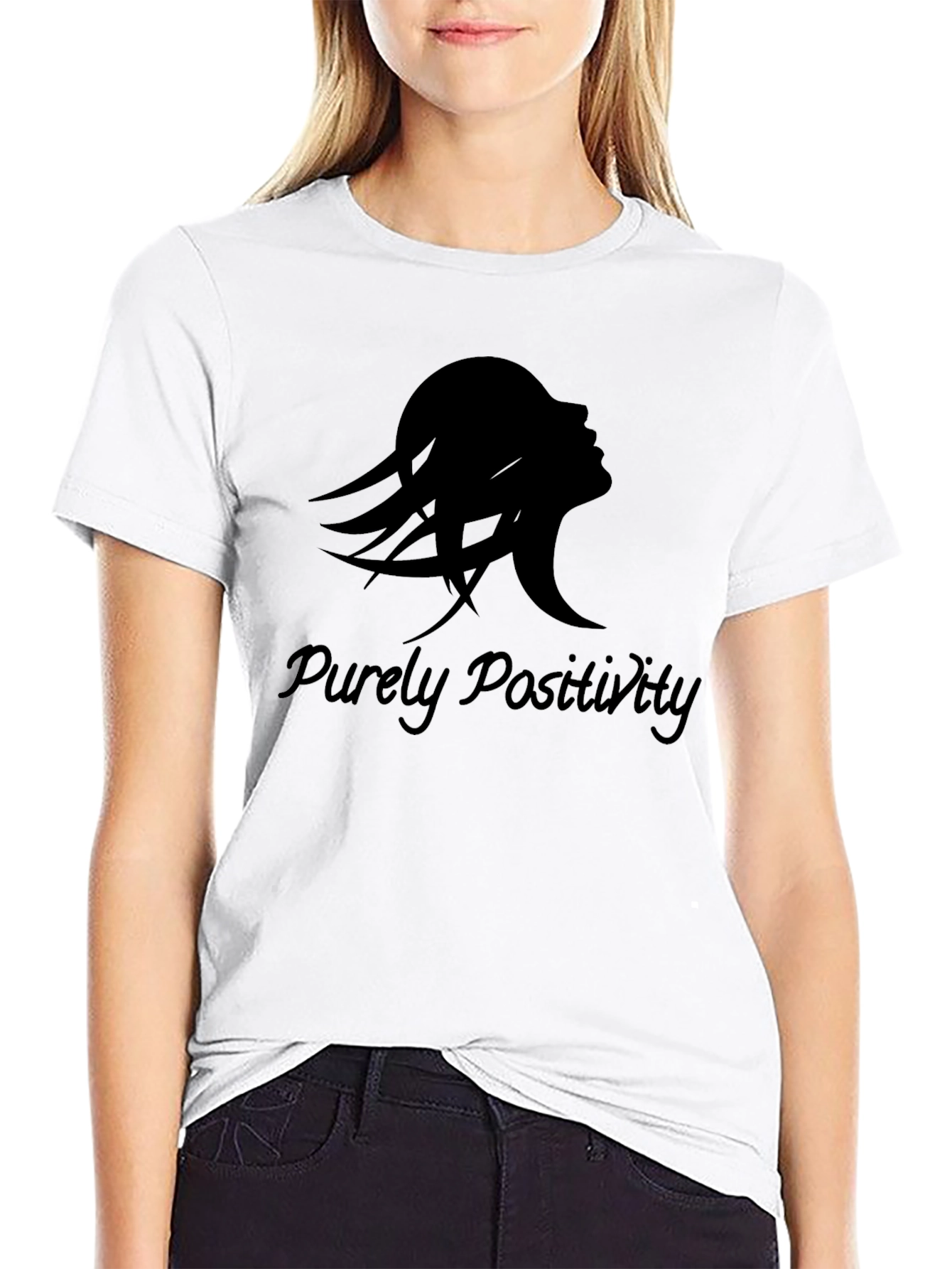 Purely Positivity Womens Silhouette T-Shirt