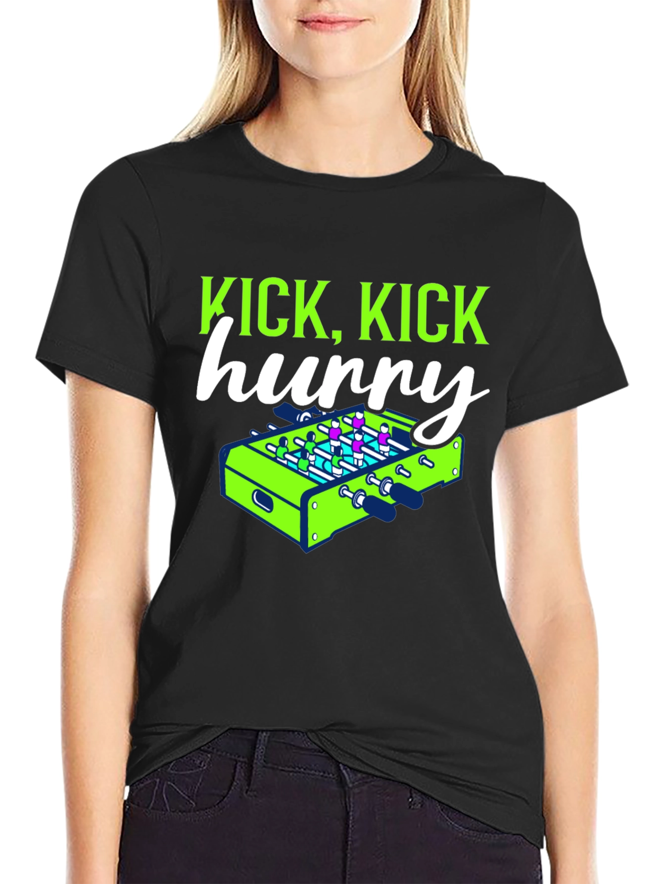 Kick Hunny Foosball T-Shirt - Fun Graphic Tee