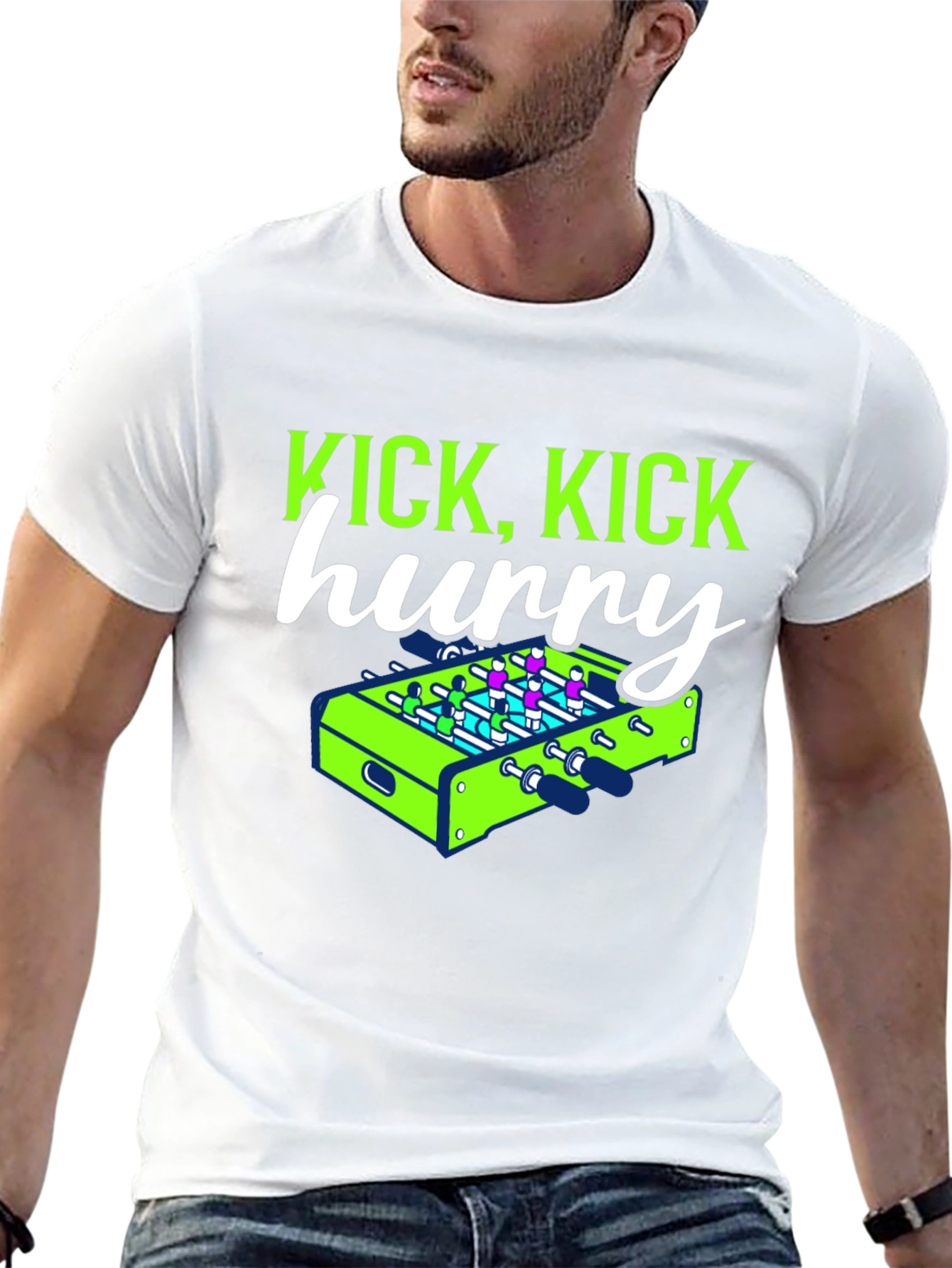 Kick Hunny Foosball T-Shirt - Fun Graphic Tee