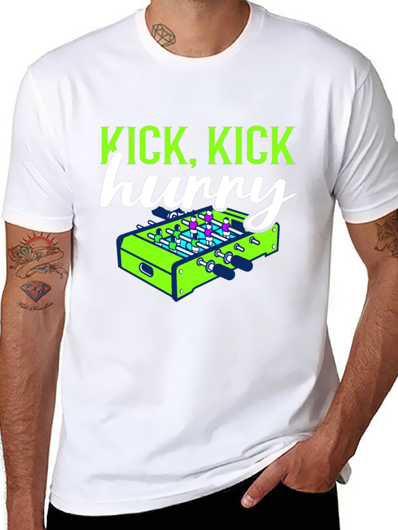 Kick Hunny Foosball T-Shirt - Fun Graphic Tee