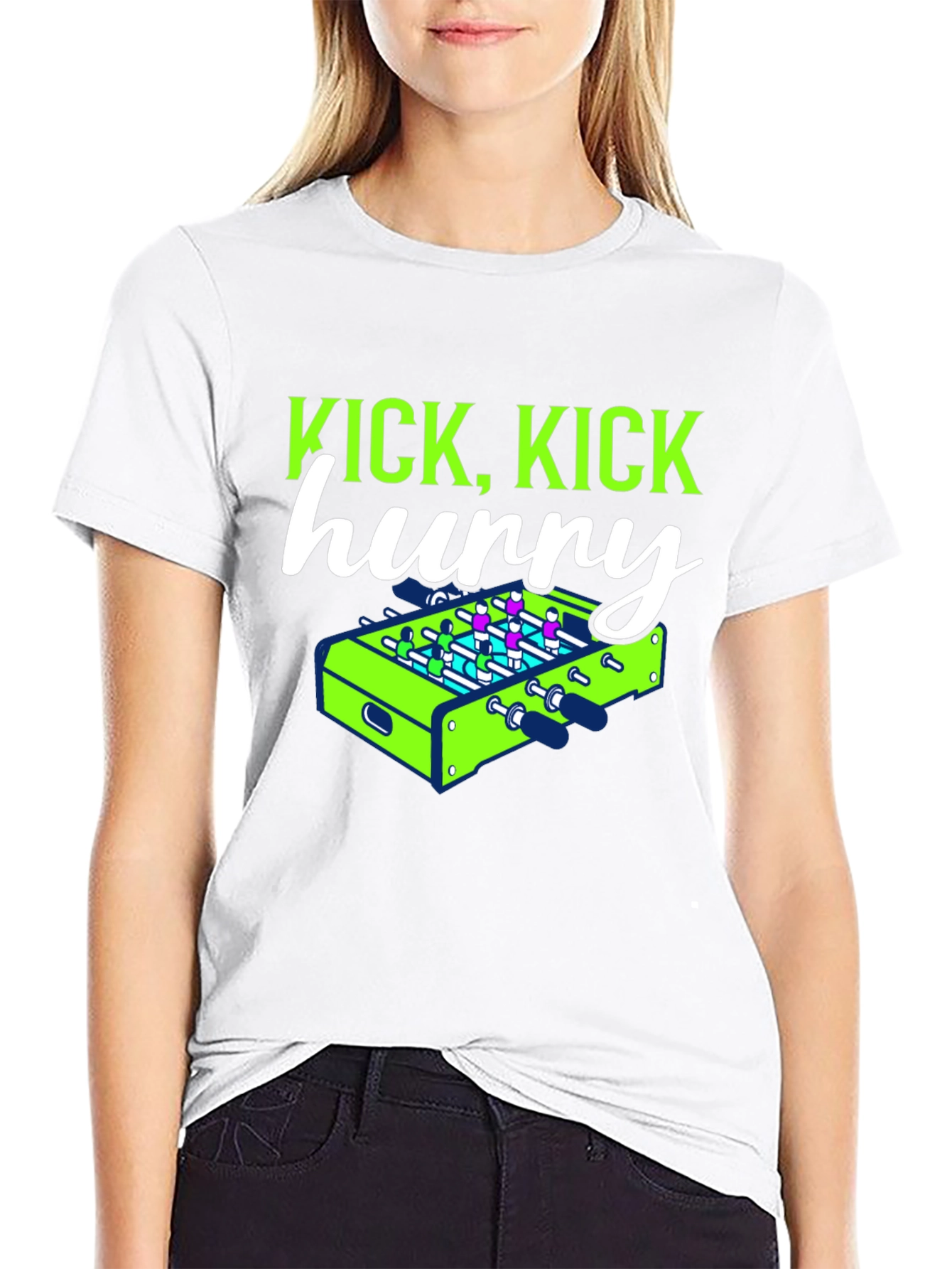 Kick Hunny Foosball T-Shirt - Fun Graphic Tee
