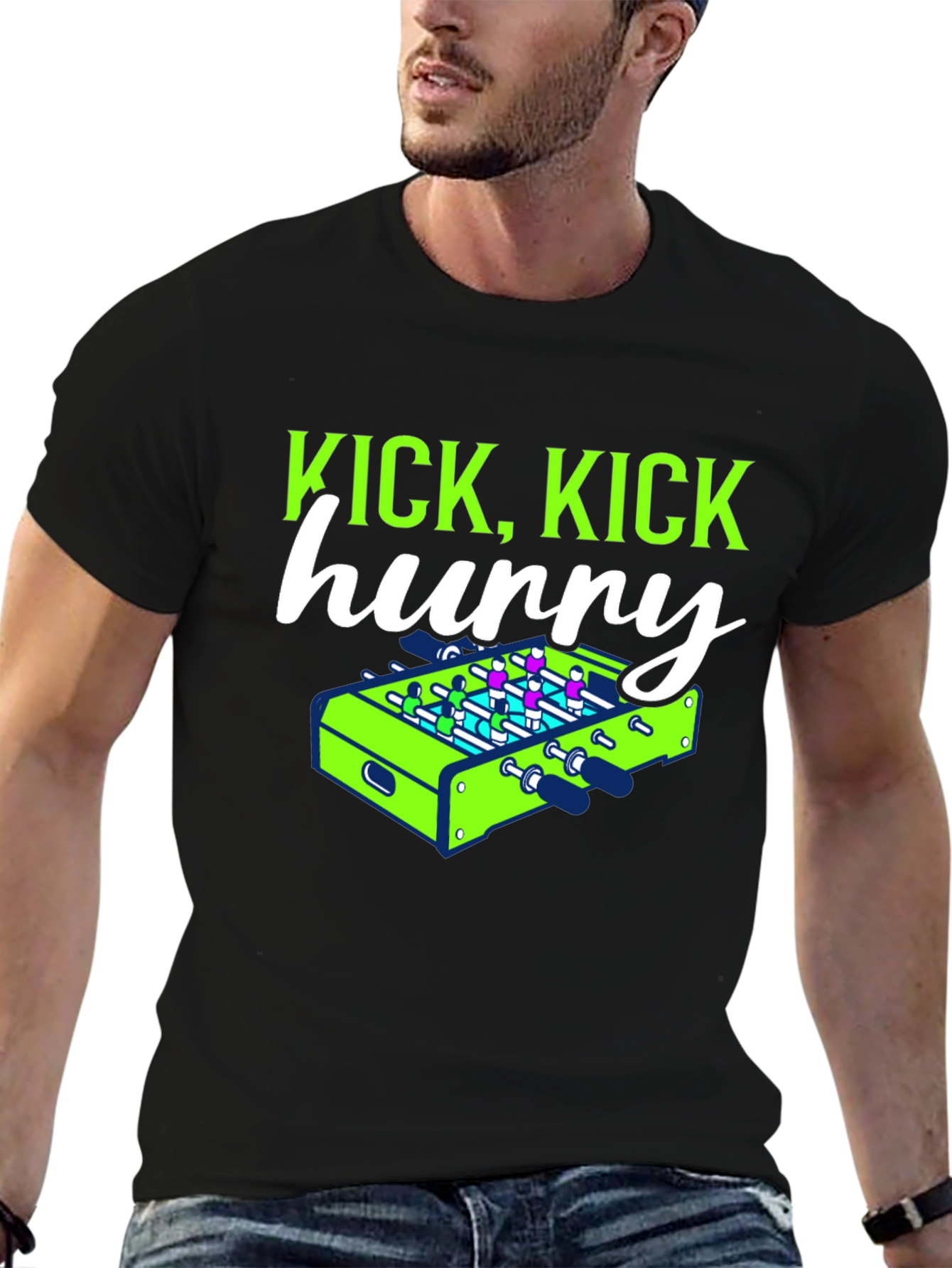 Kick Hunny Foosball T-Shirt - Fun Graphic Tee