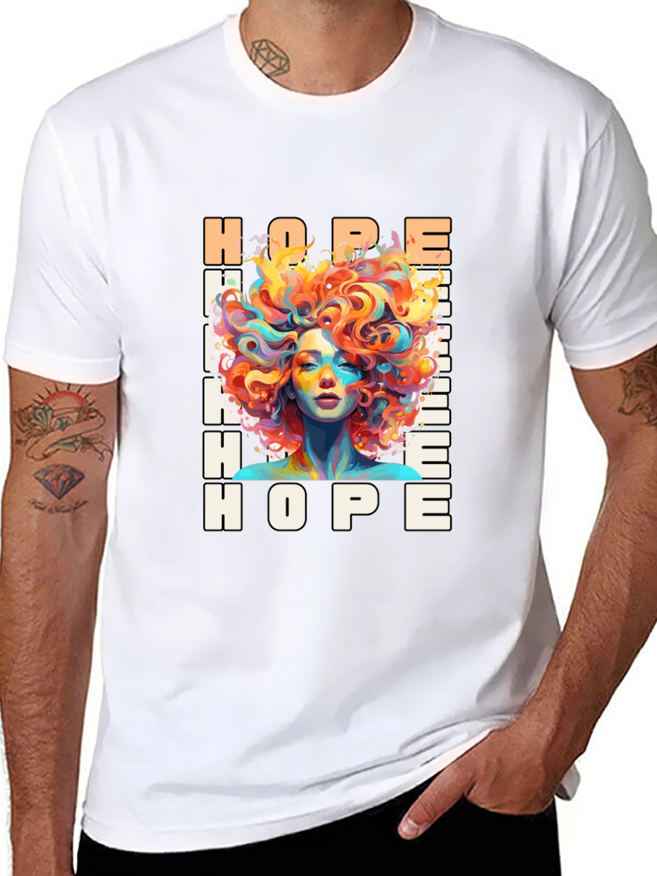 Hope Graphic Print Black T-Shirt