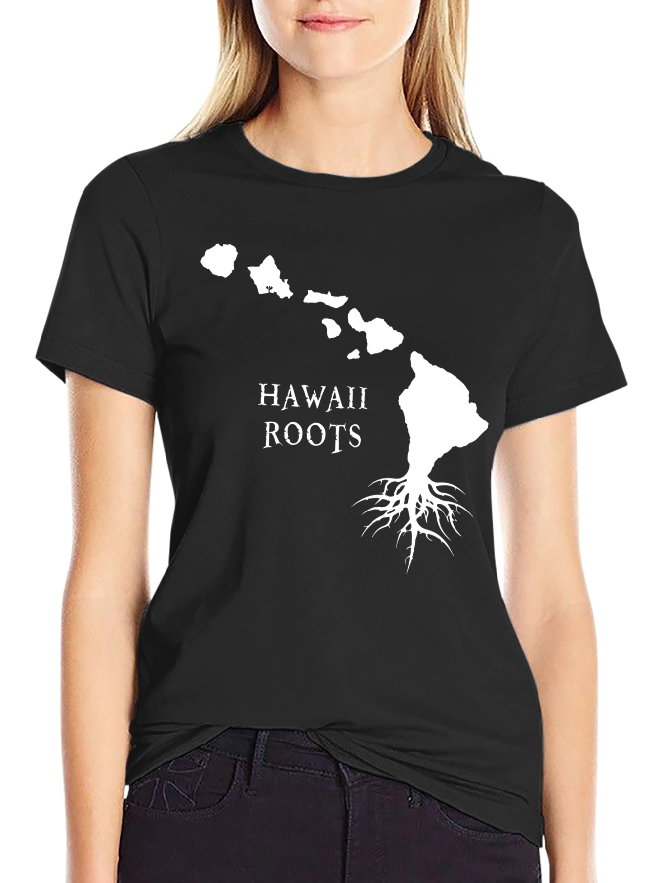 Hawaii Roots Black Graphic Tee
