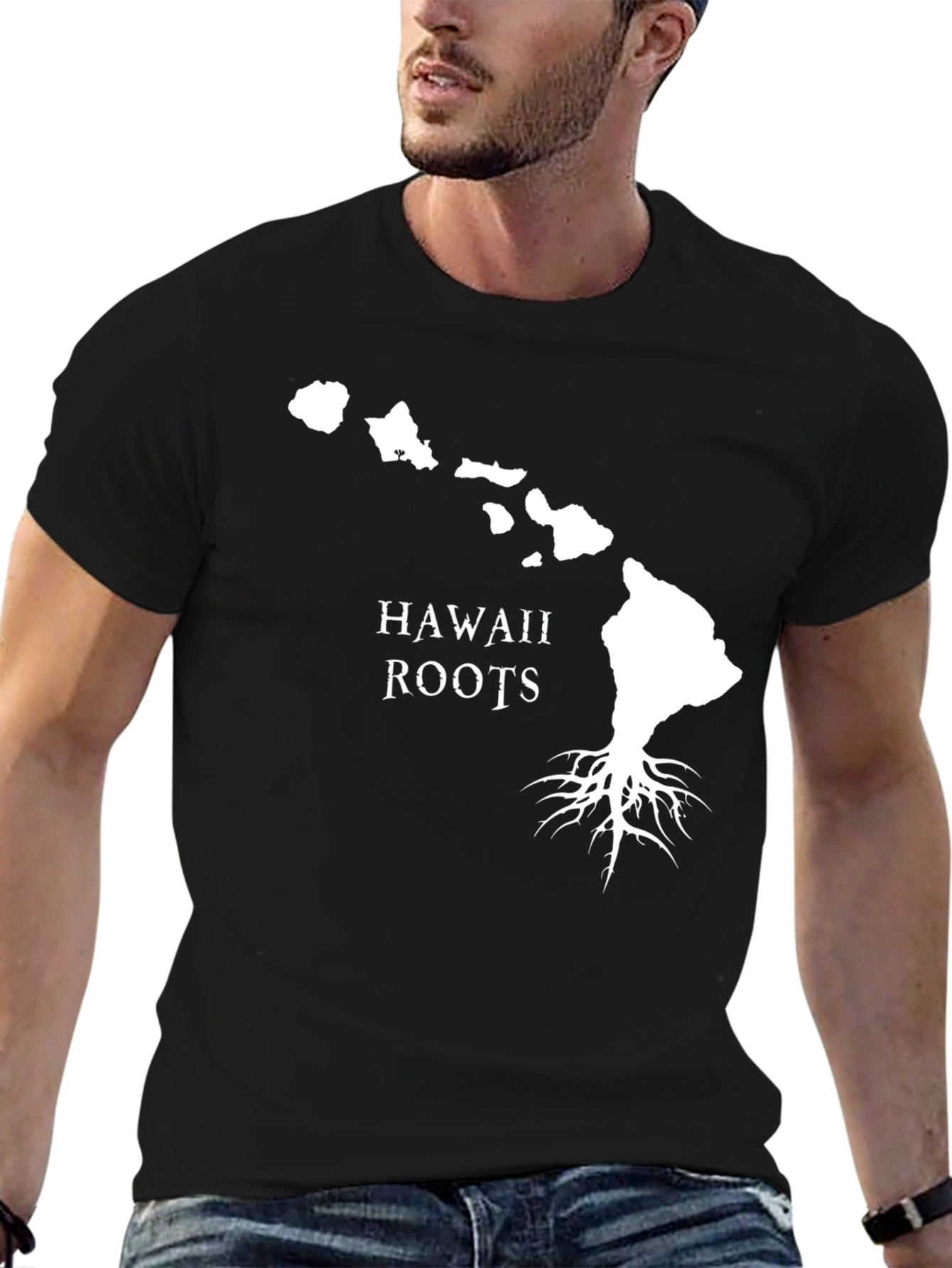 Hawaii Roots Black Graphic Tee