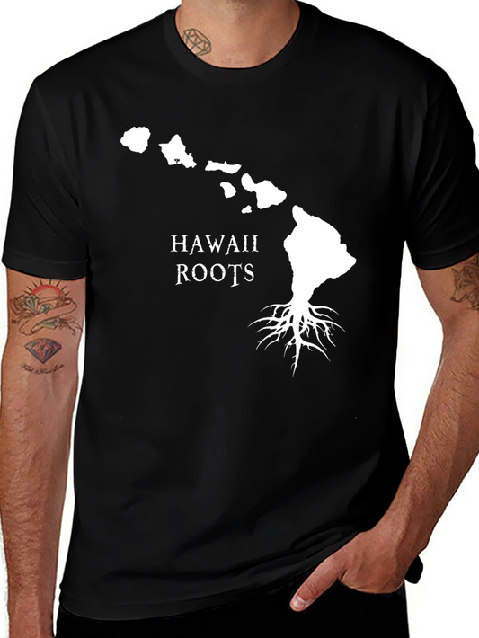 Hawaii Roots Black Graphic Tee