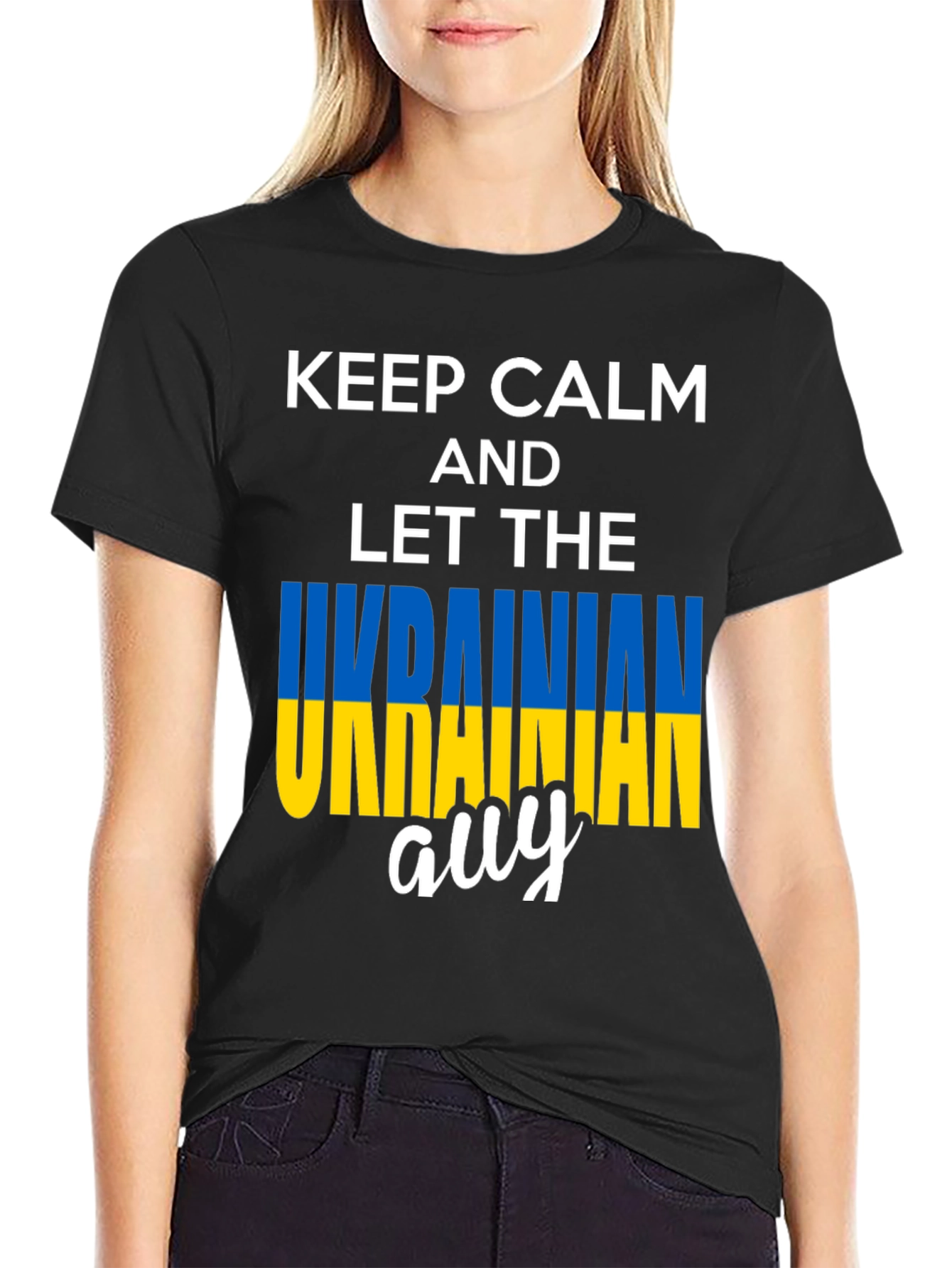Keep Calm Ukrainian Guy T-Shirt - Black