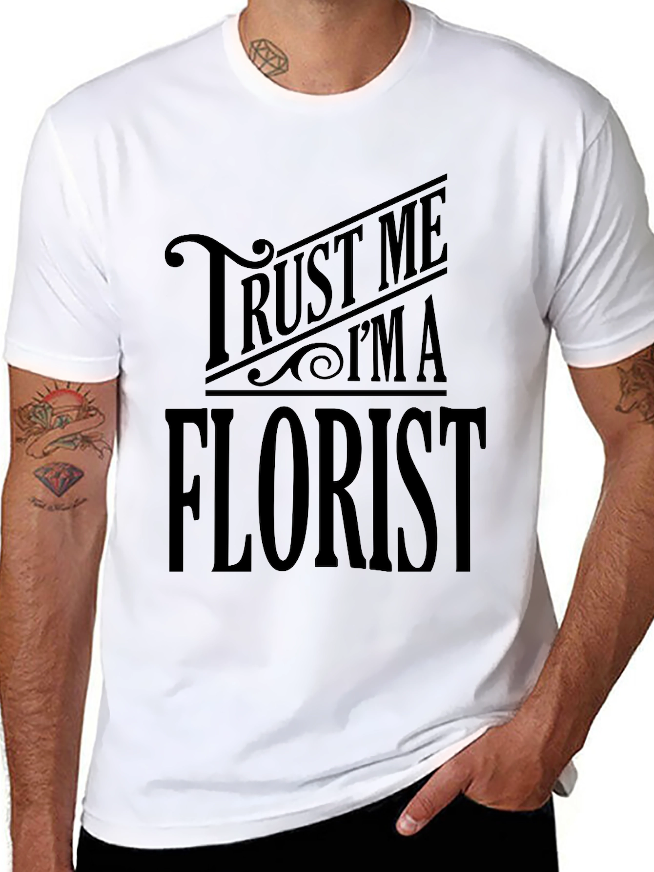Trust Me Im A Florist Black T-Shirt