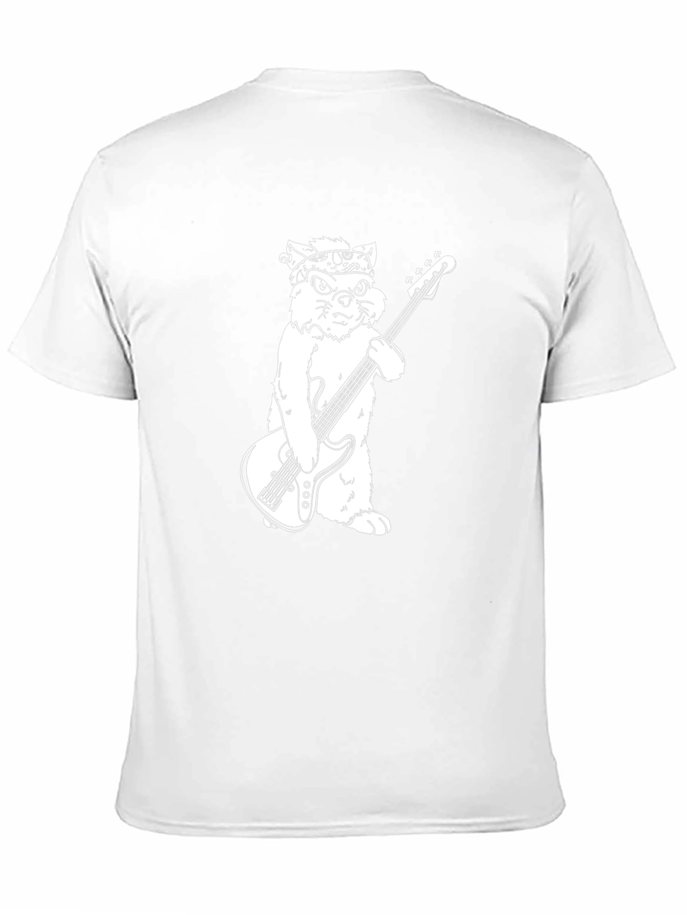 Cat Guitarist Black T-Shirt