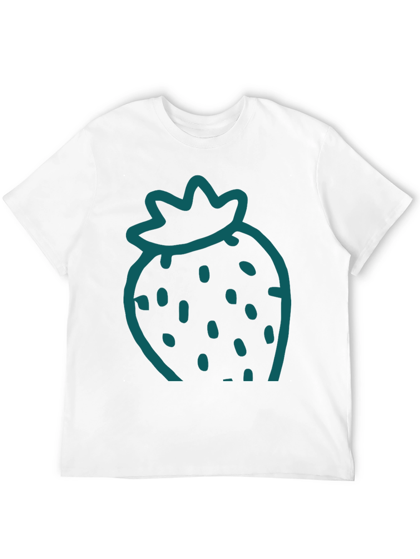 Strawberry Graphic Tee - Casual Black T-Shirt