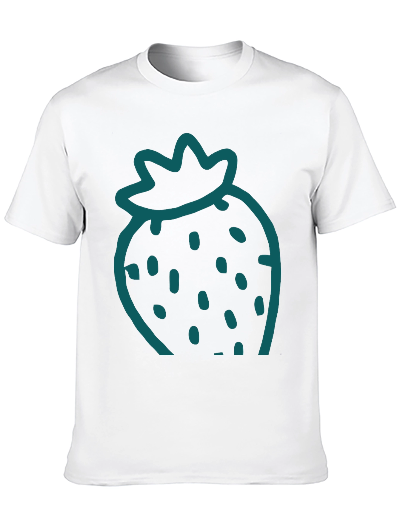 Strawberry Graphic Tee - Casual Black T-Shirt