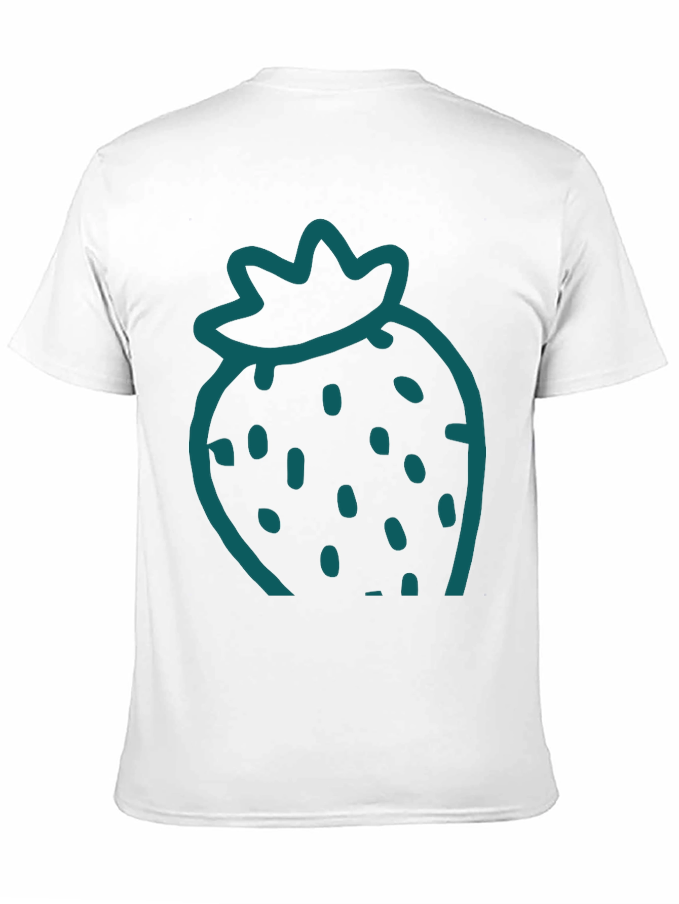 Strawberry Graphic Tee - Casual Black T-Shirt