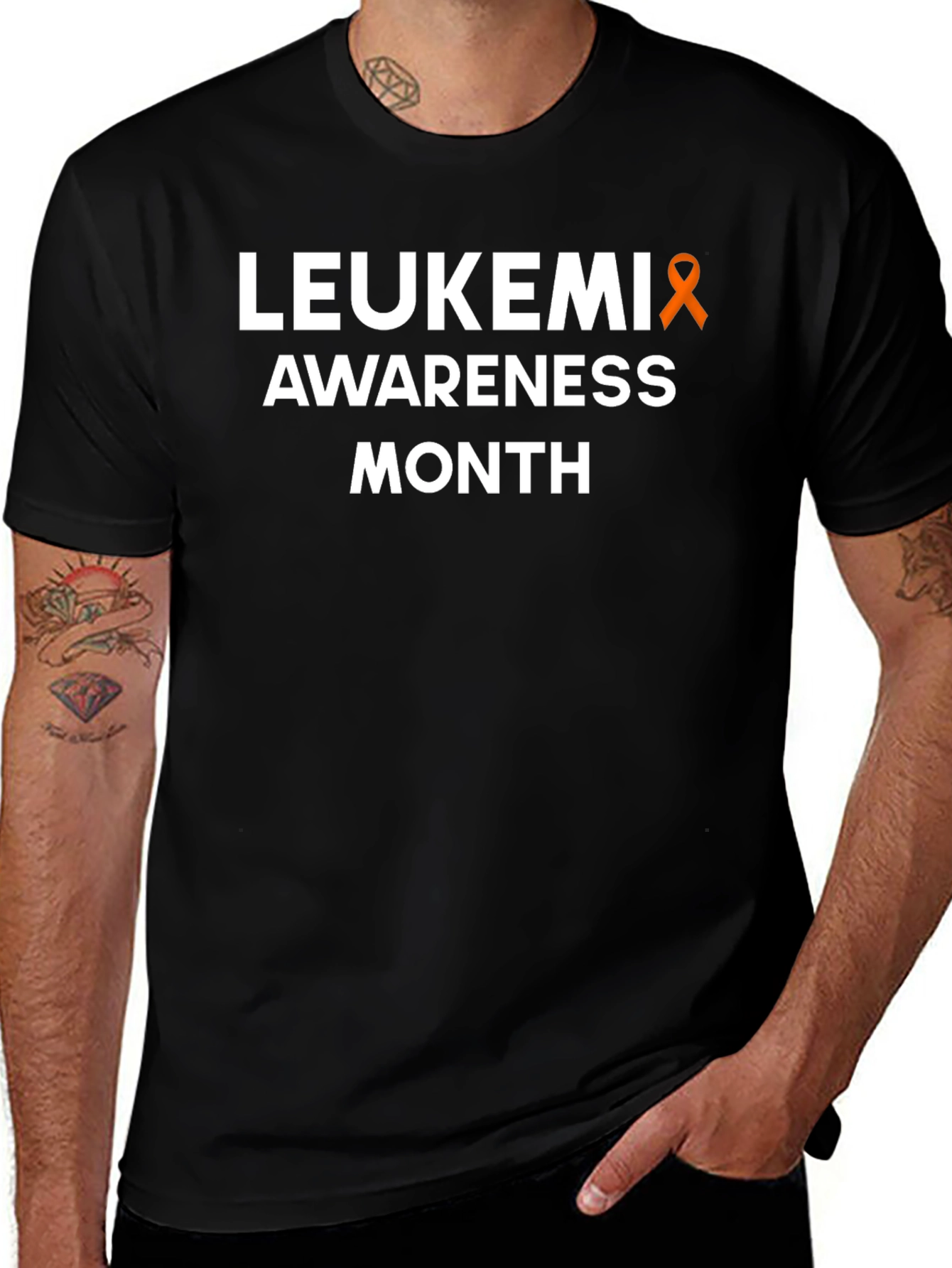 Leukemia Awareness Month T-Shirt - Orange Ribbon