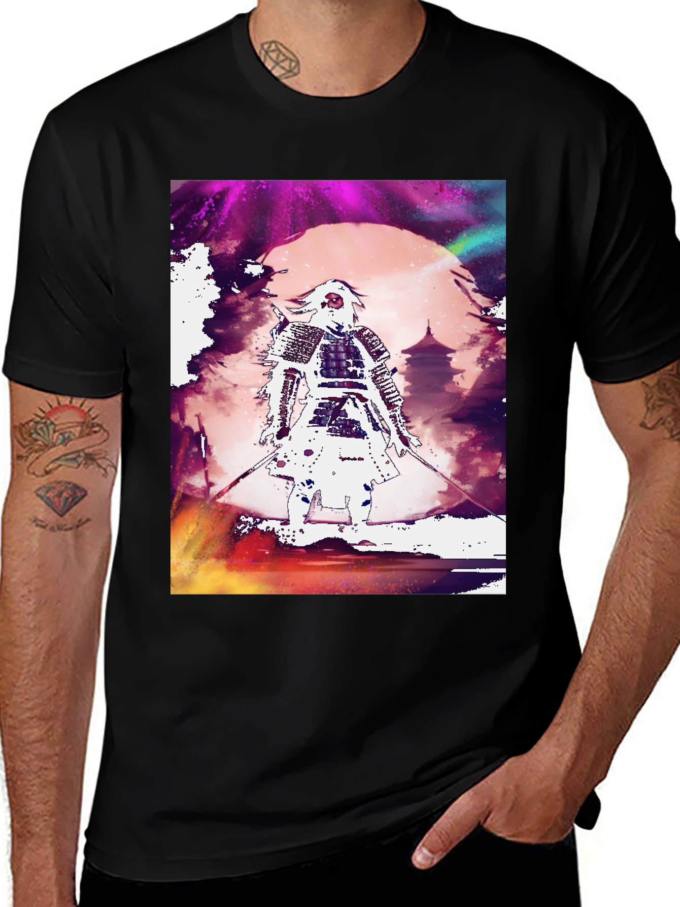 Samurai Graphic Tee - Stylish Japanese Warrior Design