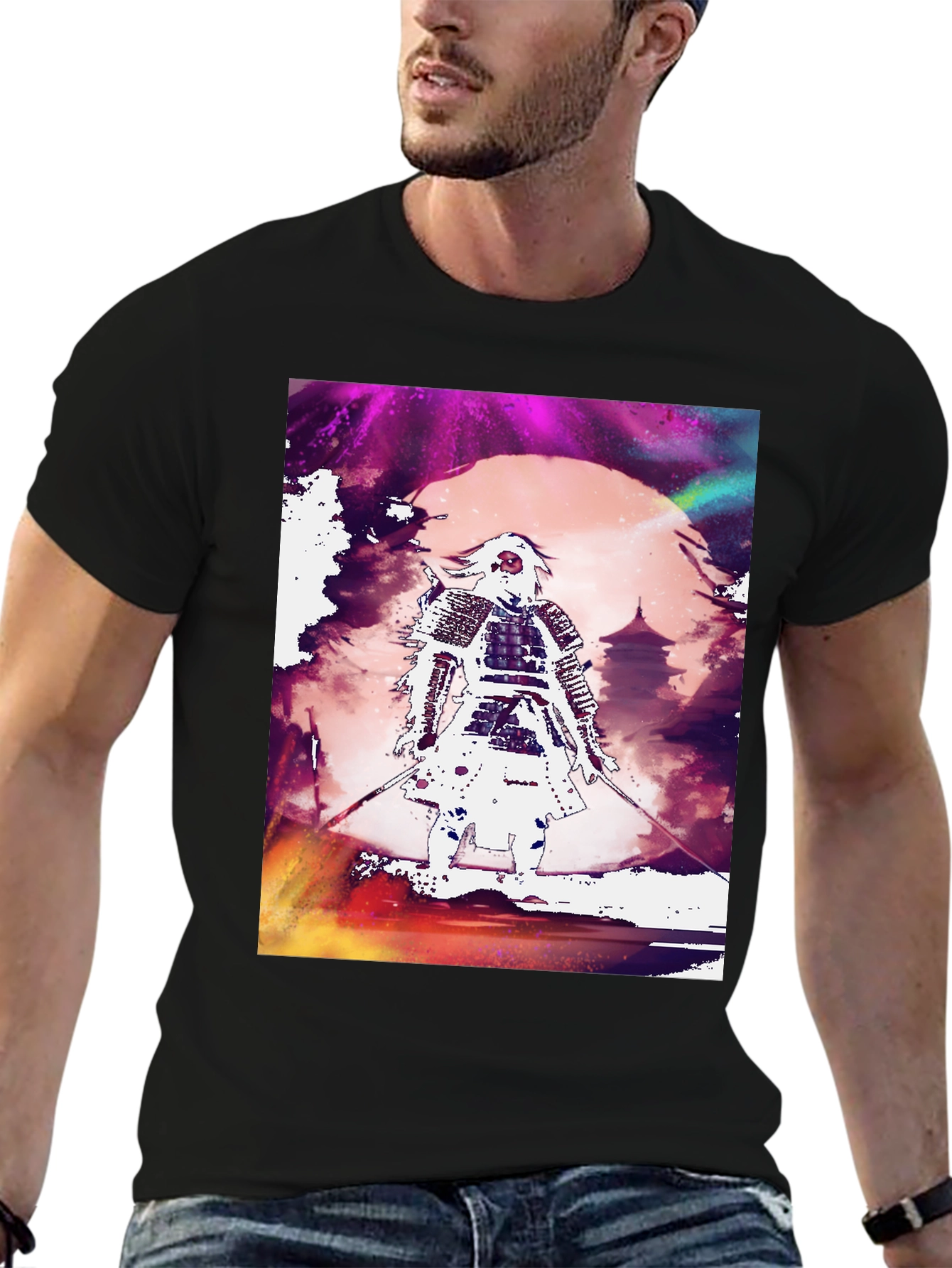 Samurai Graphic Tee - Stylish Japanese Warrior Design